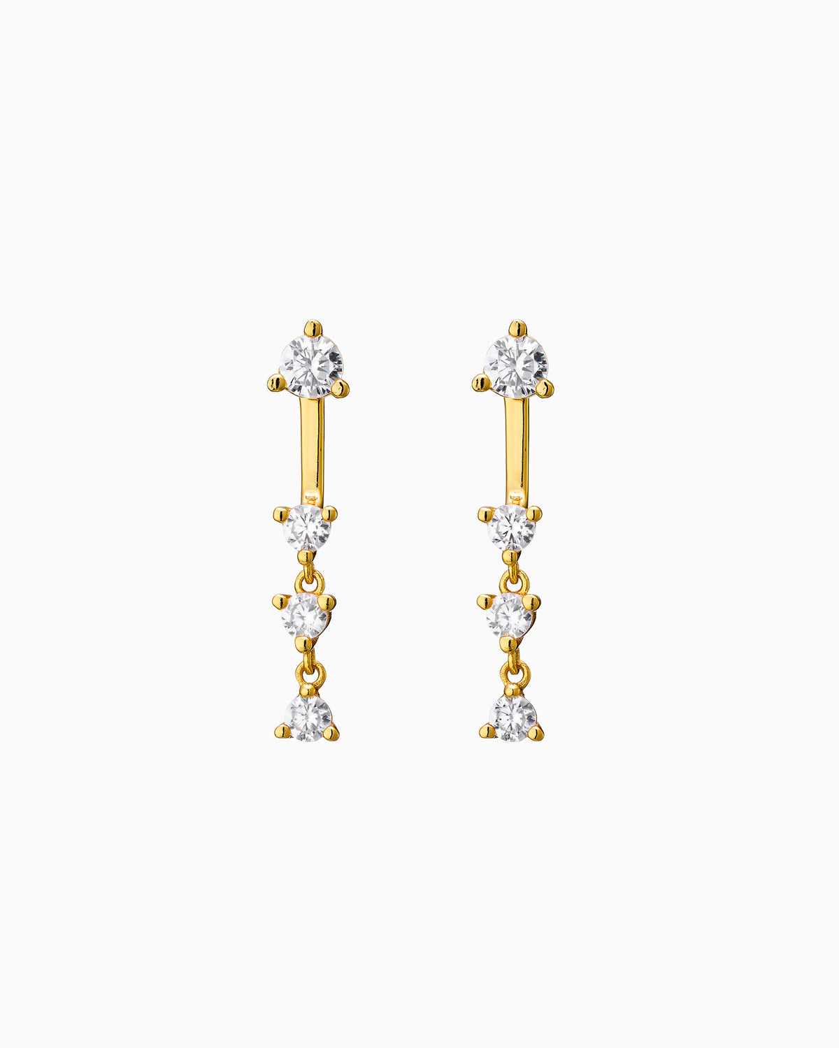 Elevate 14k Gold Vermeil Cubic Zirconia Drop Ear Jacket