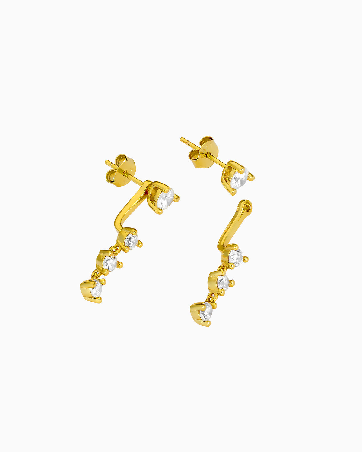 Elevate 14k Gold Vermeil Cubic Zirconia Drop Ear Jacket