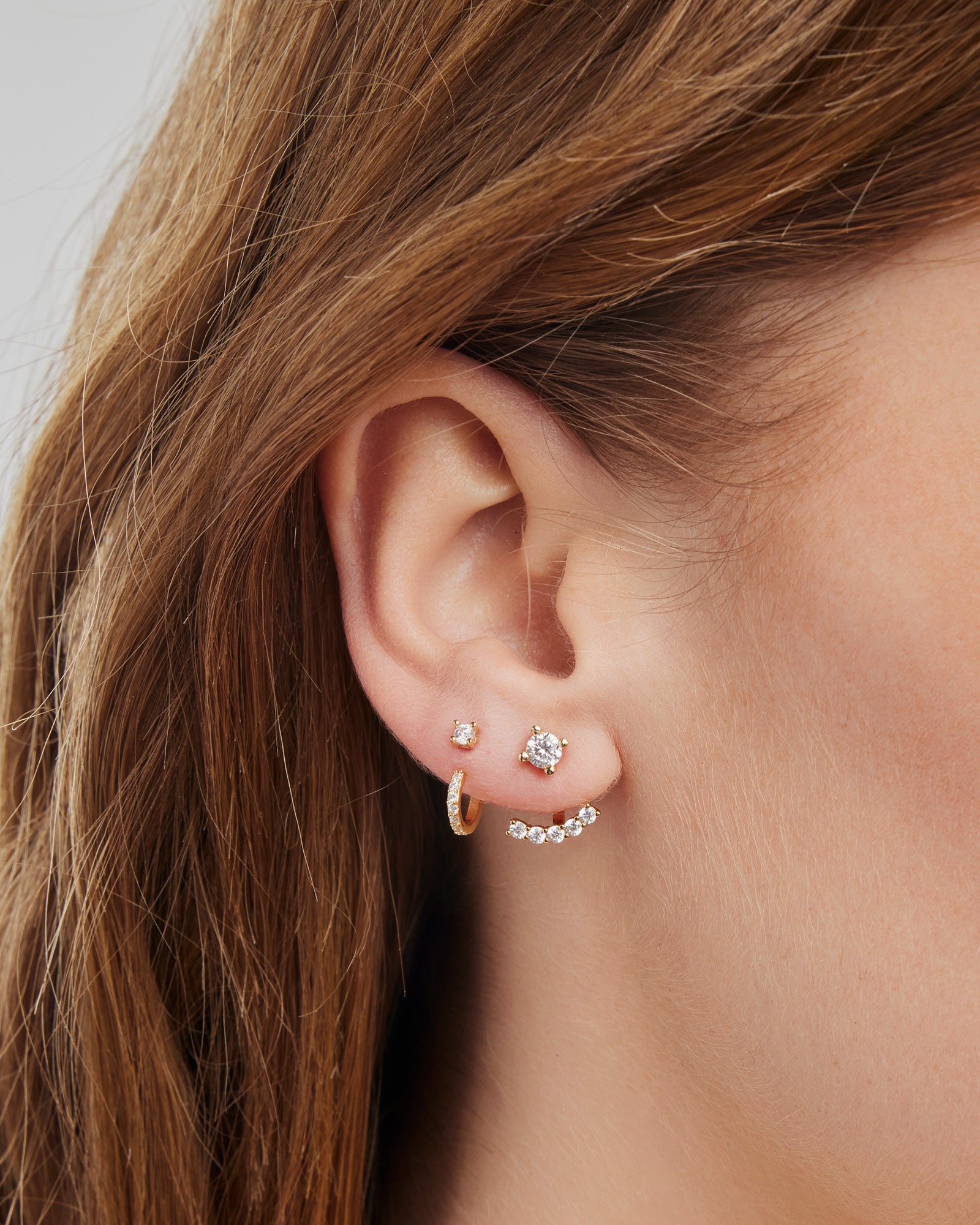 Elevate 14k Gold Vermeil Cubic Zirconia Hook Ear Jacket