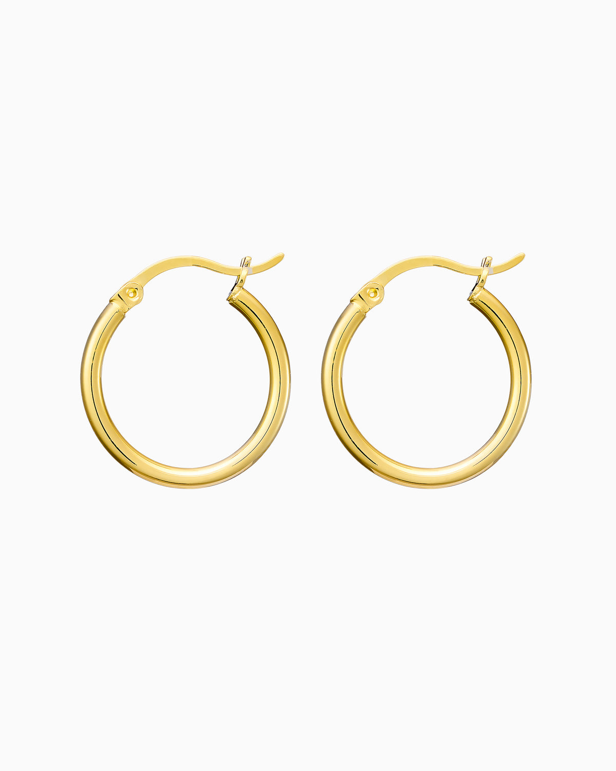 Icon 14K Gold Vermeil Plain 20mm Hoop Earrings