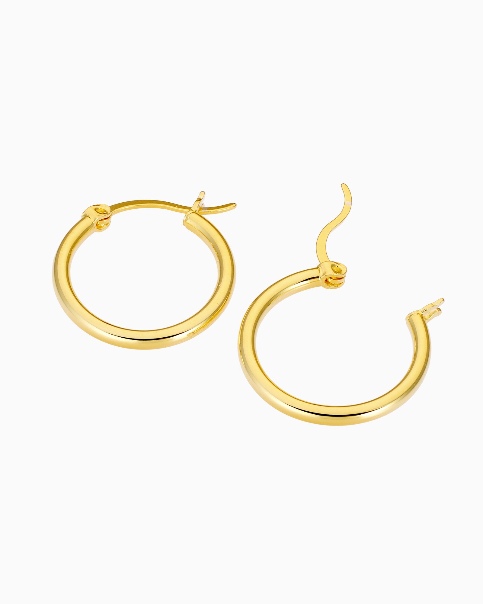 Icon 14K Gold Vermeil Plain 20mm Hoop Earrings