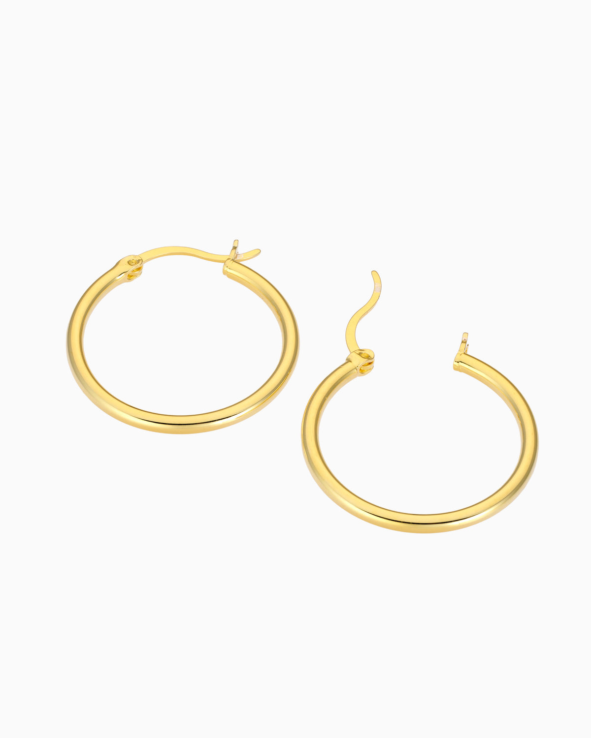 Icon 14K Gold Vermeil Plain 25mm Hoop Earrings