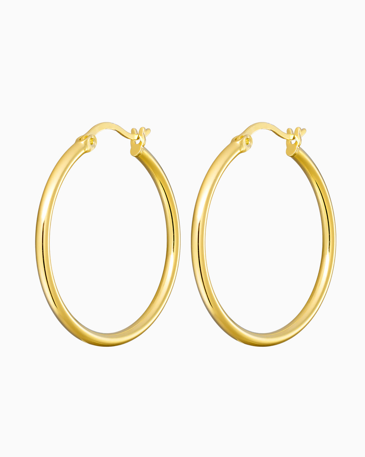 Icon 14K Gold Vermeil Plain 30mm Hoop Earrings