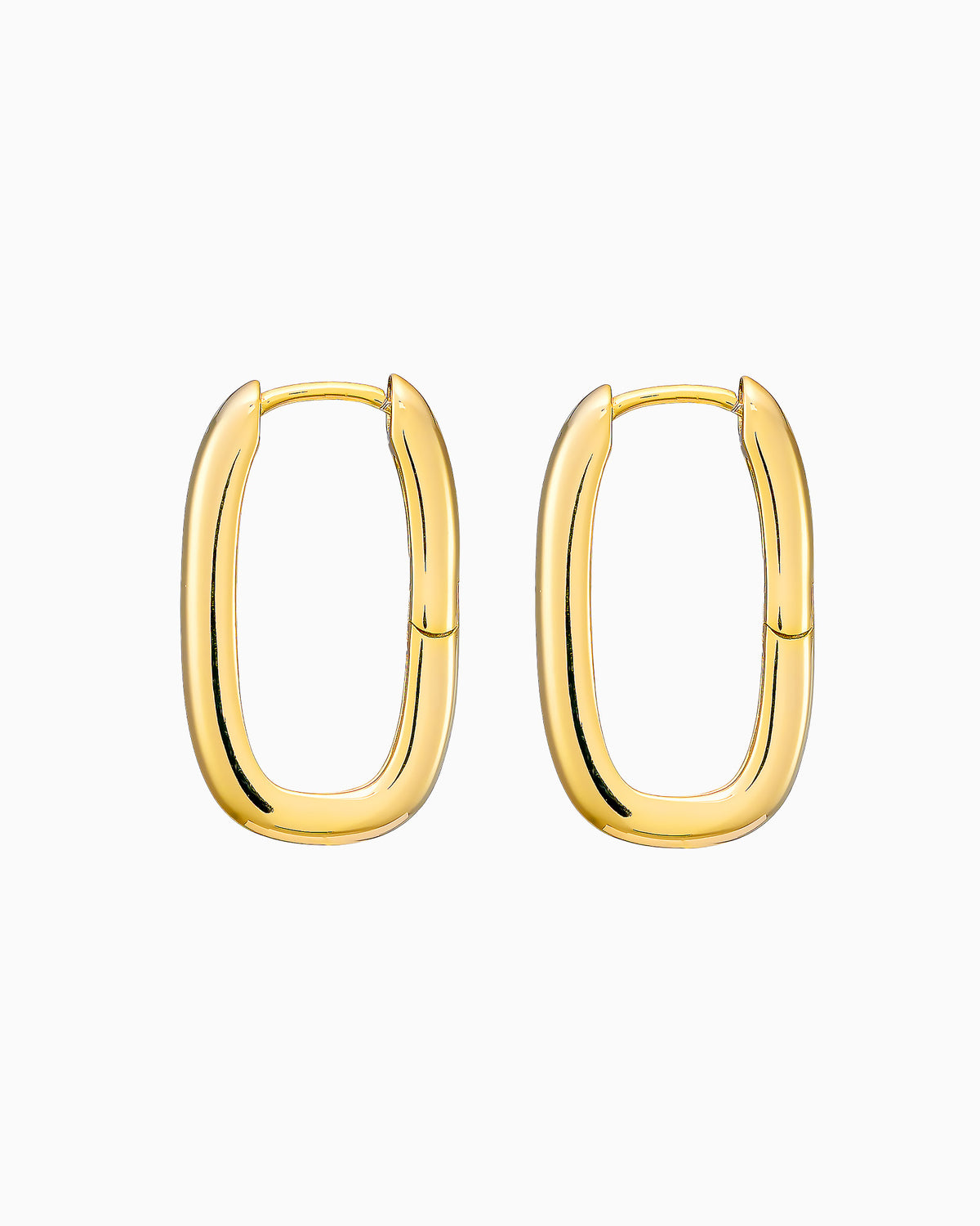 Icon 14k Gold Vermeil Plain Long Huggies