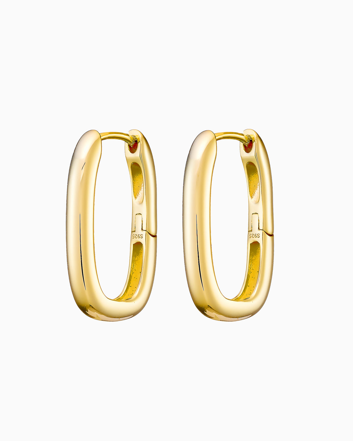 Icon 14k Gold Vermeil Plain Long Huggies