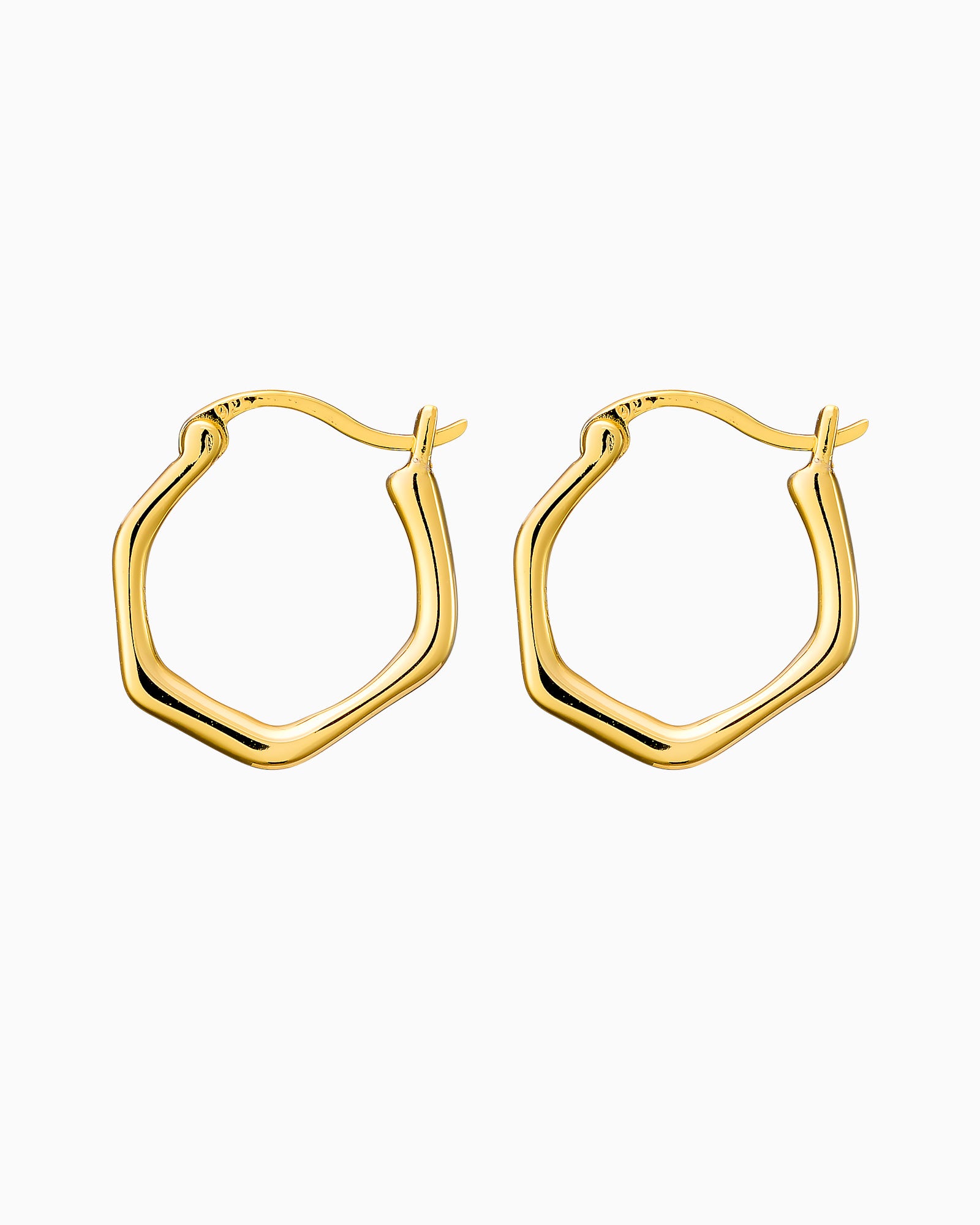 Icon 14k Gold Vermeil Angular Huggie Earrings