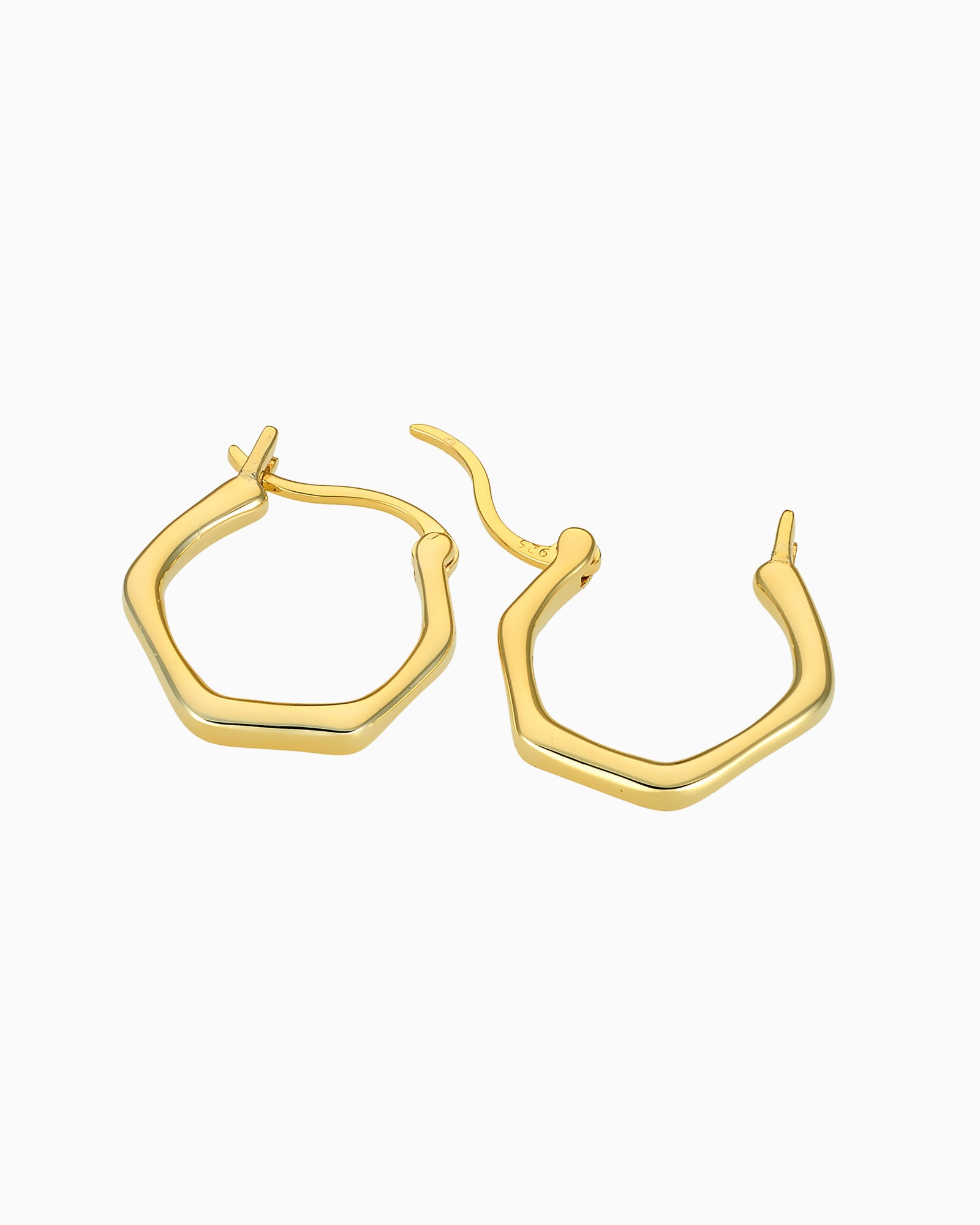 Icon 14k Gold Vermeil Angular Huggie Earrings
