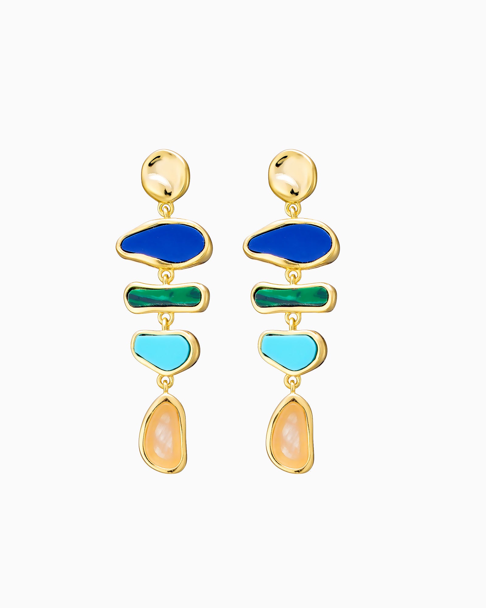 Prism 14k Gold Vermeil Multistone Drop Earring