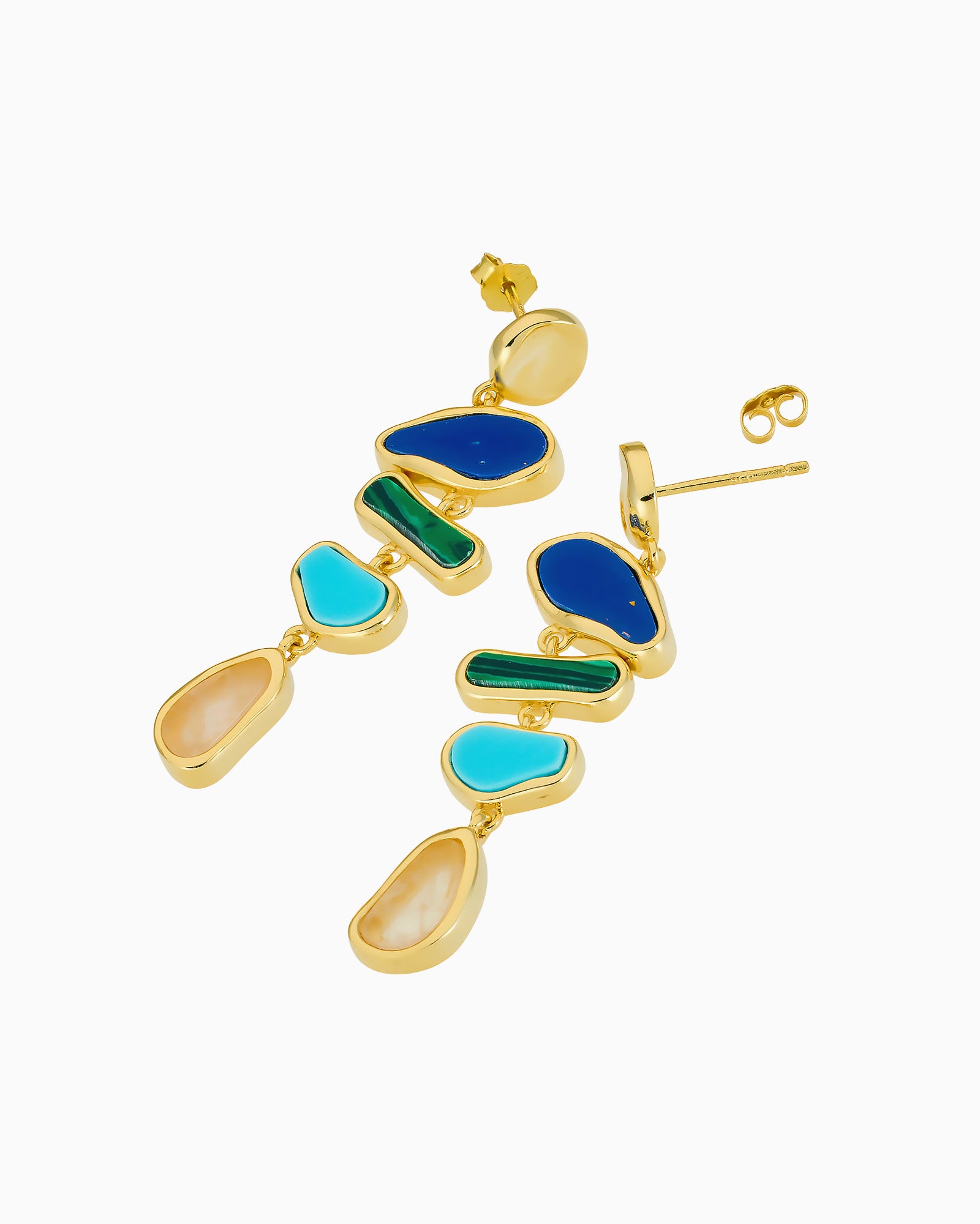 Prism 14k Gold Vermeil Multistone Drop Earring