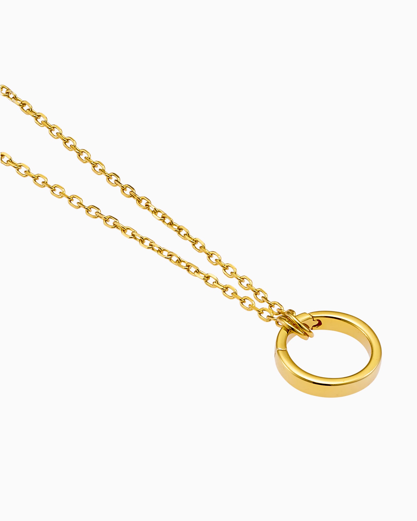 Charmed 14k Gold Vermeil Thin 'O' Charm Necklace