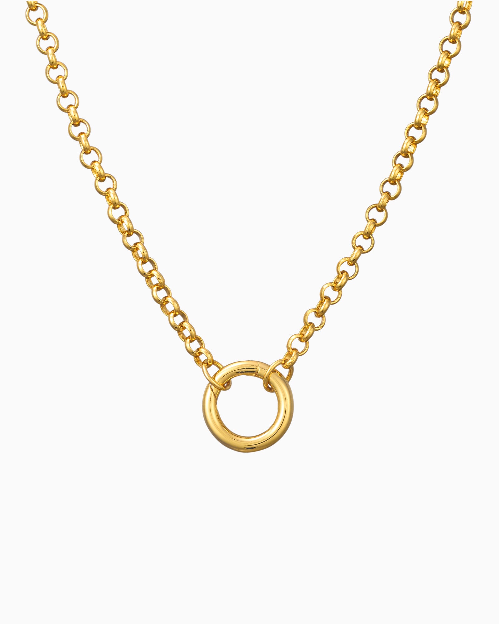 Charmed 14k Gold Vermeil 'O' Thick Charm Necklace