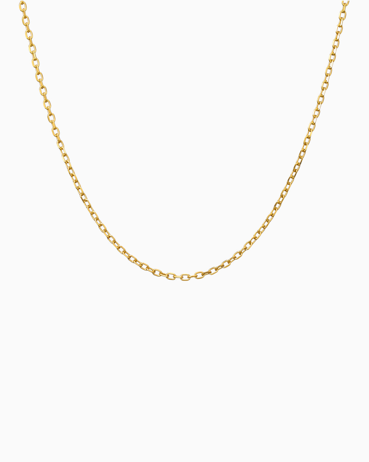 Icon 14k Gold Vermeil Plain Belcher Chain Necklace