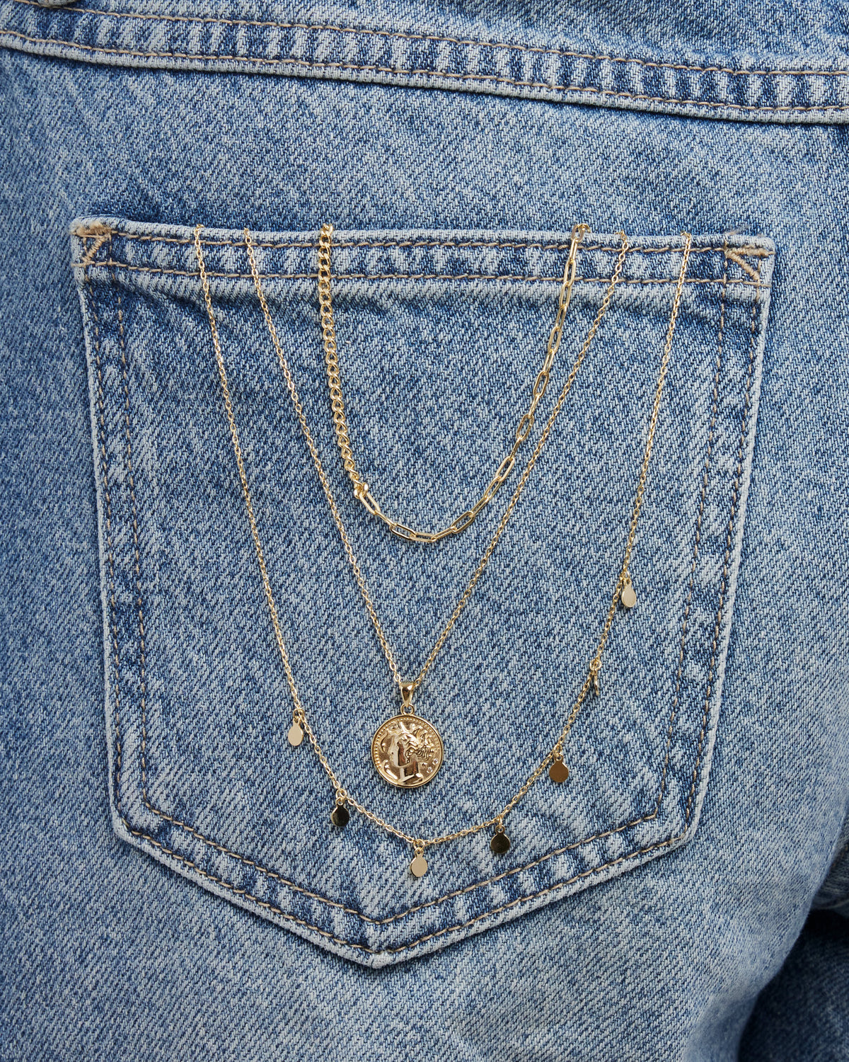 Lustre 14k Gold Vermeil Medallion Empire Necklace