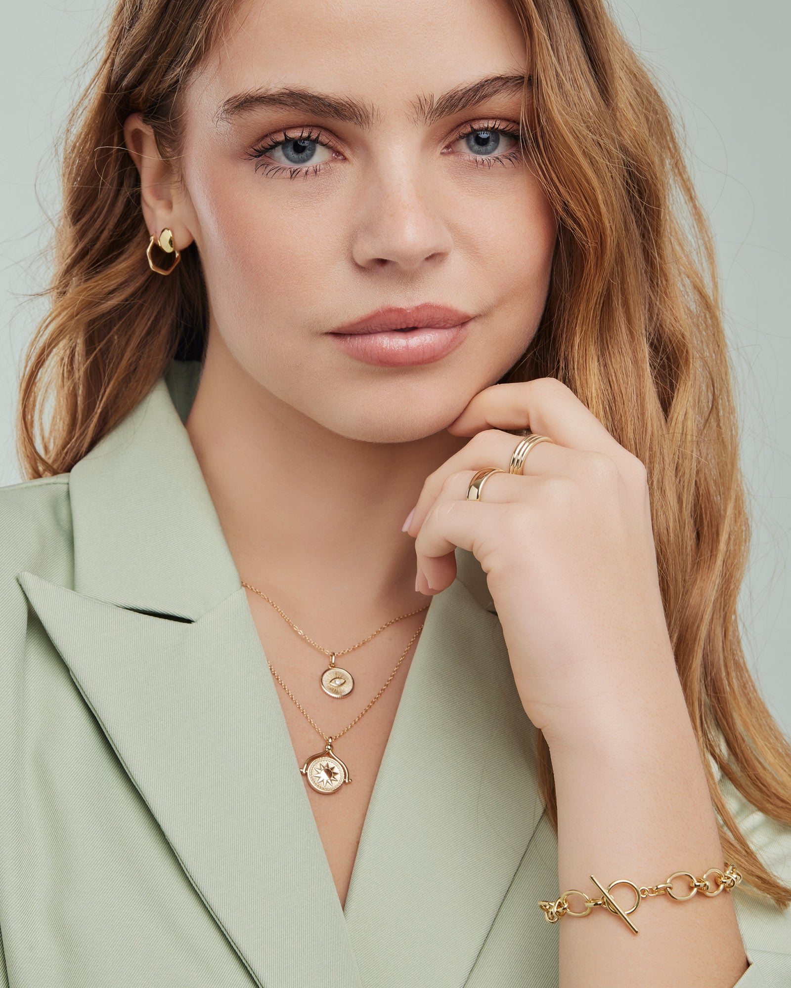 Lustre 14k Gold Vermeil Medallion Sun/Moon Flip Necklace