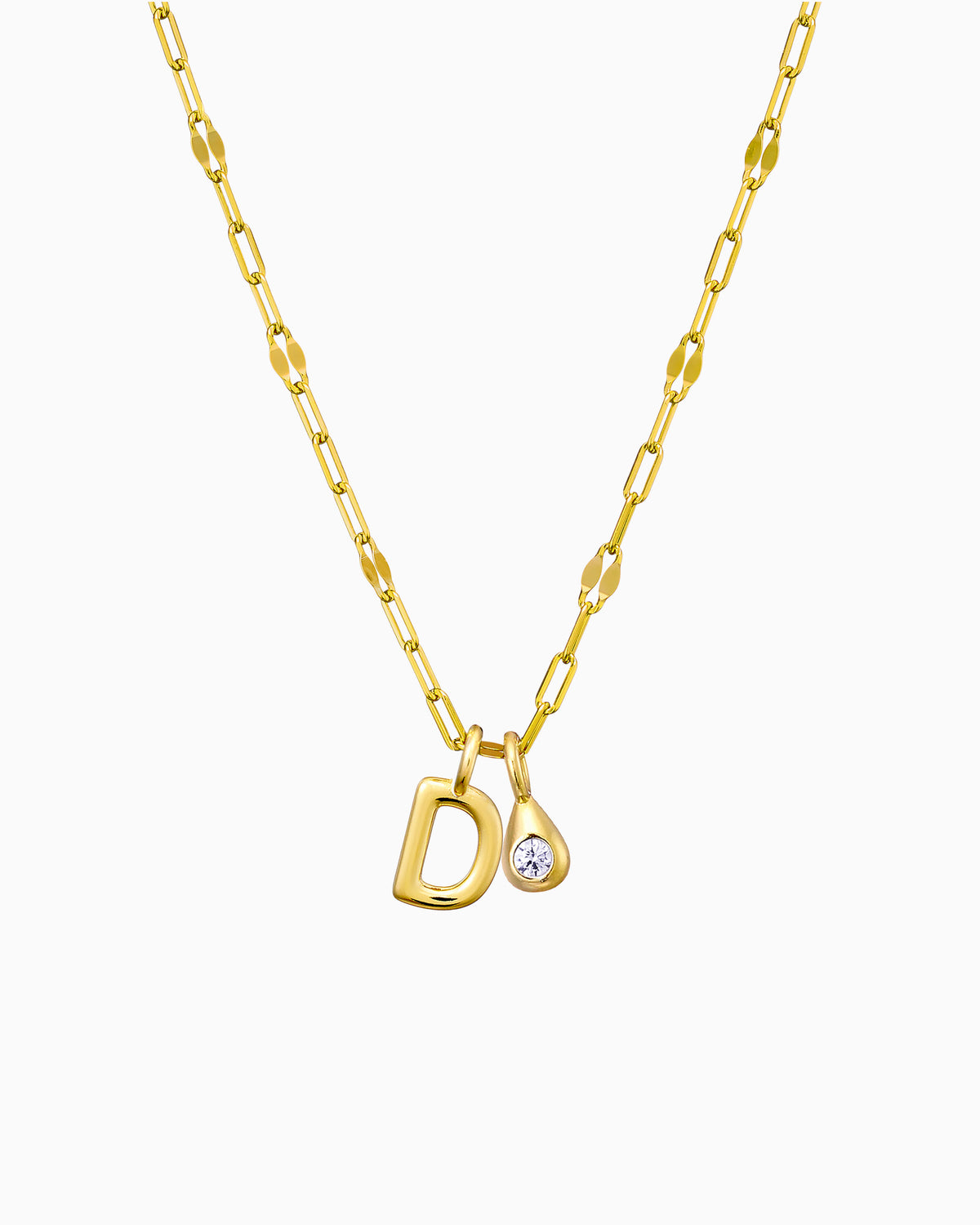 Imprint 14K Gold Vermeil D Initial Cubic Zirconia Necklace