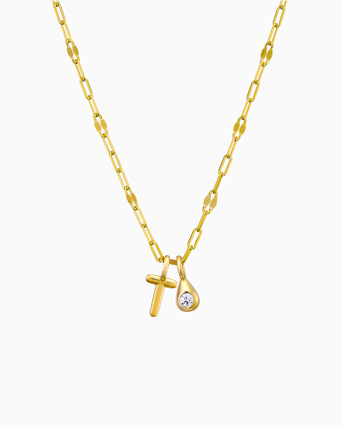 Imprint 14K Gold Vermeil T Initial Cubic Zirconia Necklace