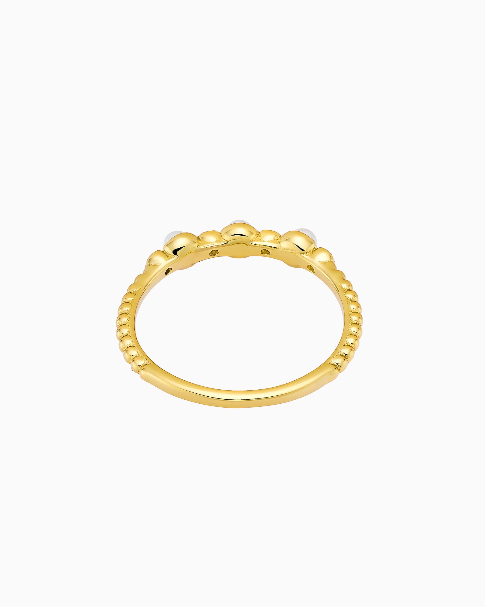Perla 14k Gold Vermeil Shell Pearl Cubic Zirconia Ring