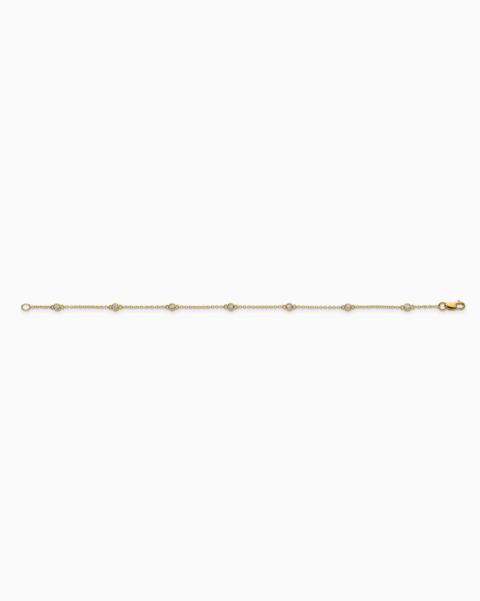 Signature 9K Yellow Gold Lab Grown Diamond Station Bracelet