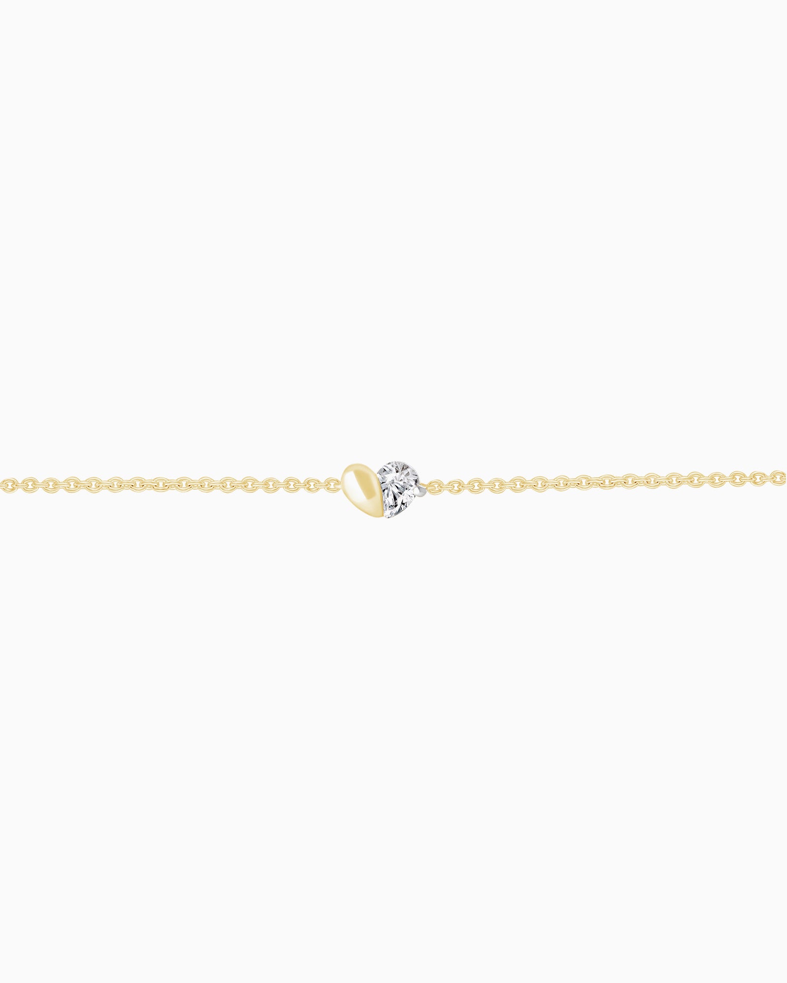 Eternal 9K Gold 0.15ct Pear Heart Lab Grown Diamond Bracelet