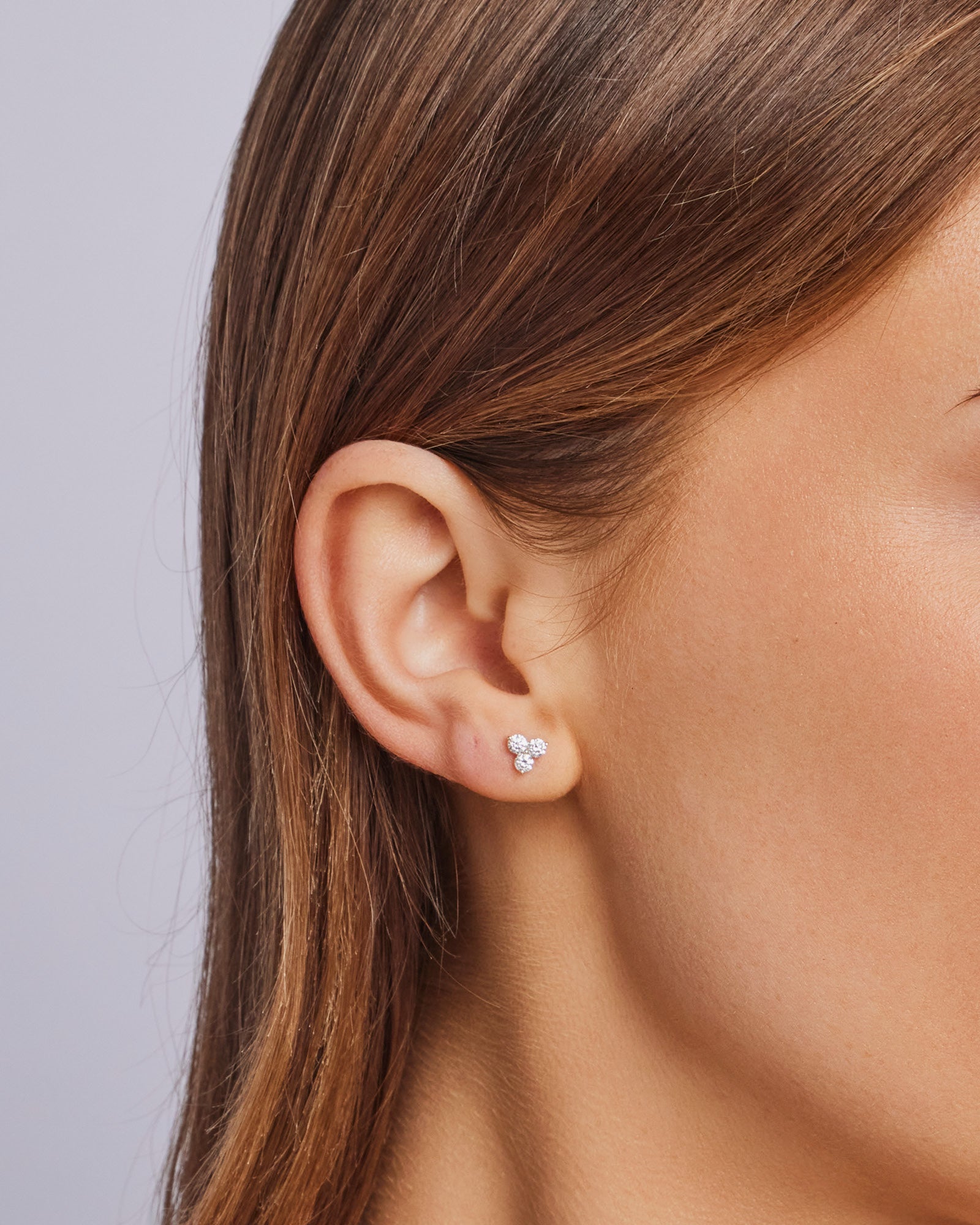 Signature 9K Gold 0.50ct Lab Grown Diamond Cluster Stud Earrings