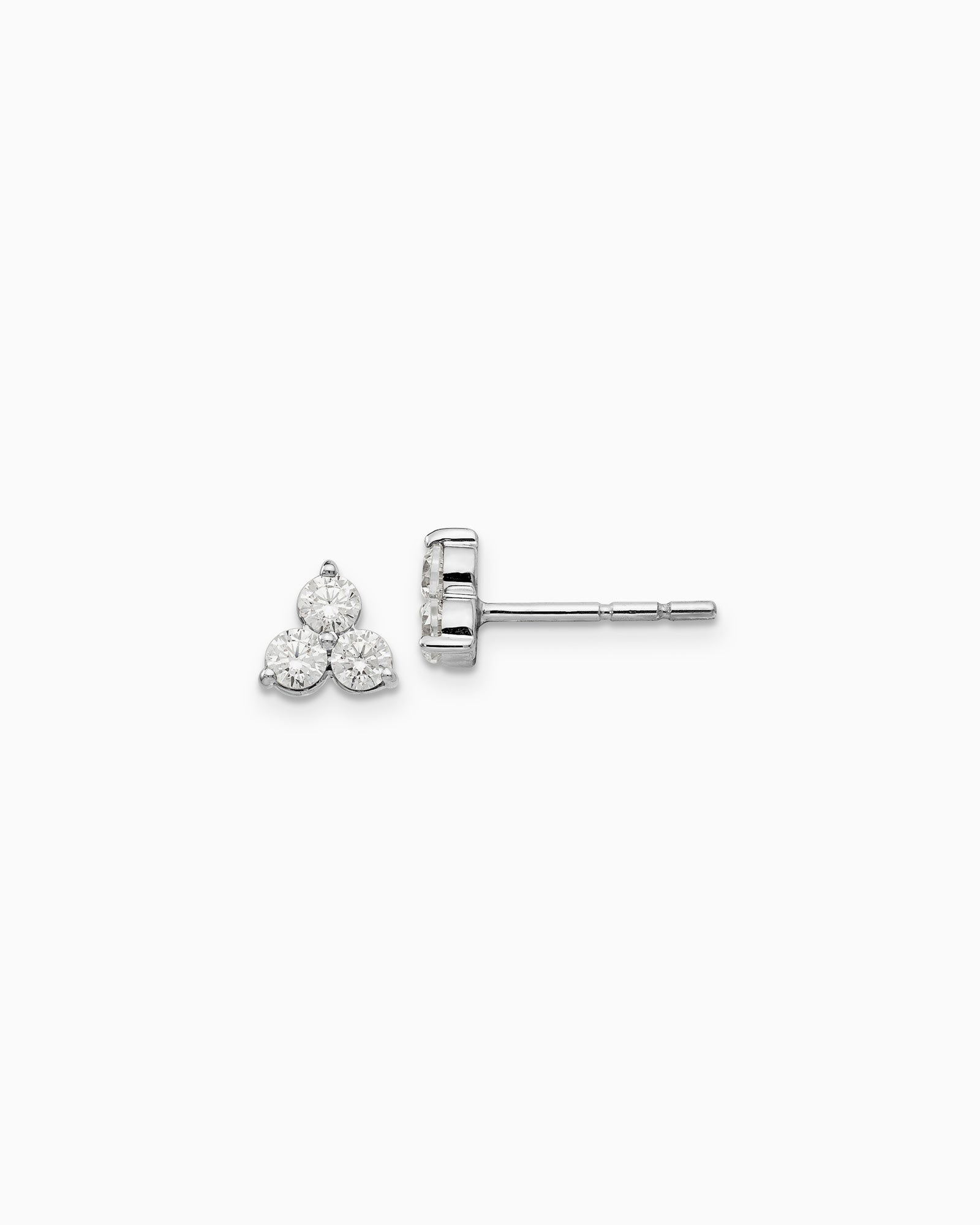 Signature 9K White Gold 0.50ct Lab Grown Diamond Cluster Stud Earrings