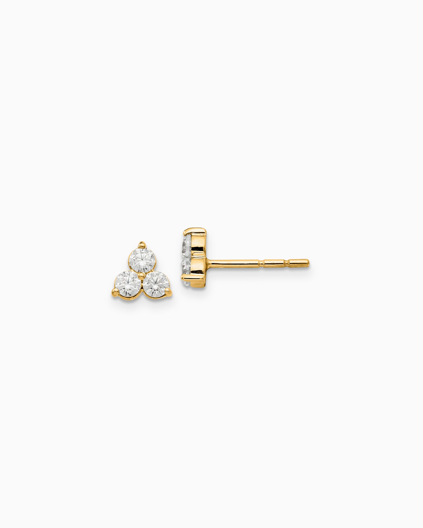 Signature 9K Gold 0.50ct Lab Grown Diamond Cluster Stud Earrings