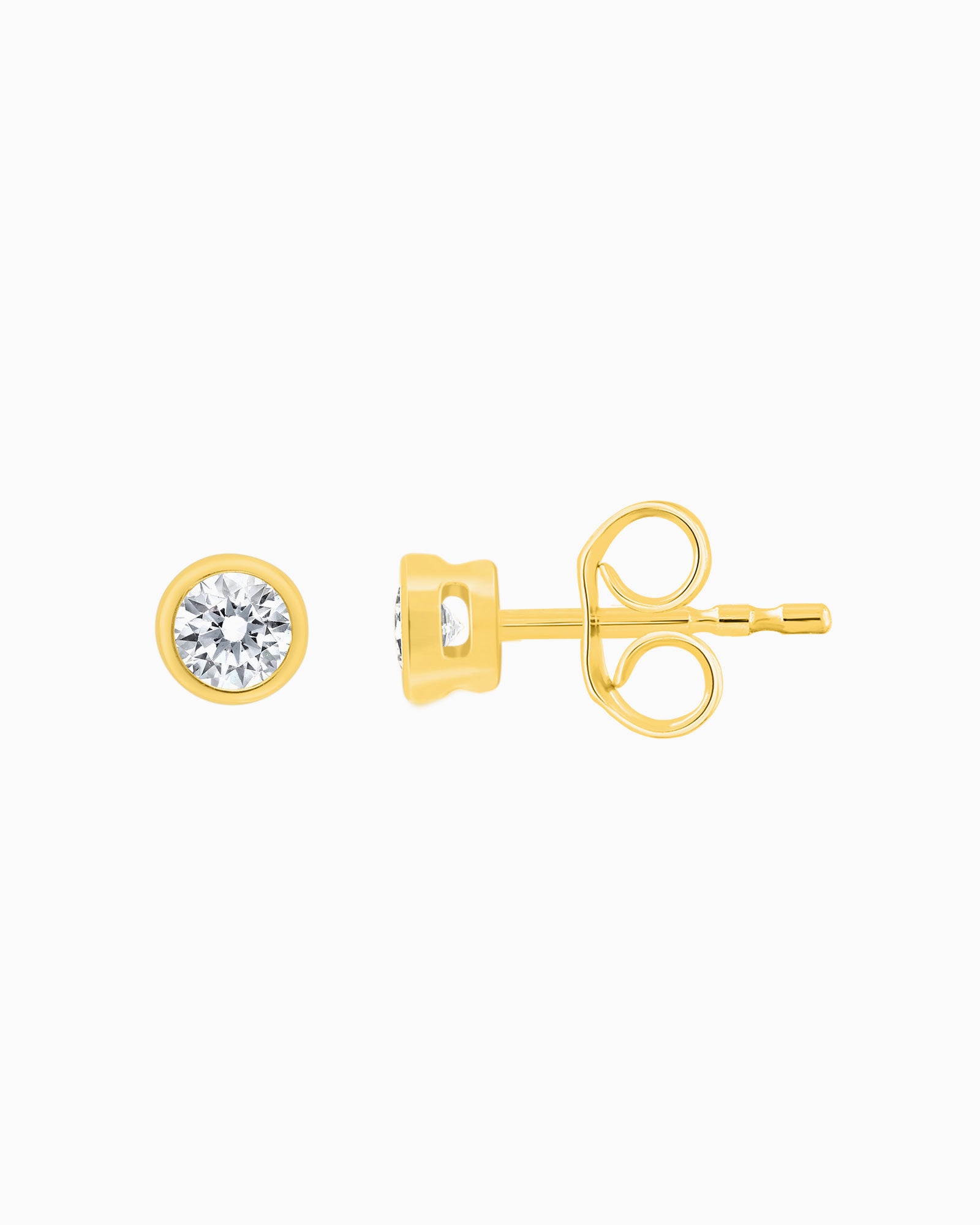 Radiance 9K Gold Round Lab Grown Diamond Studs