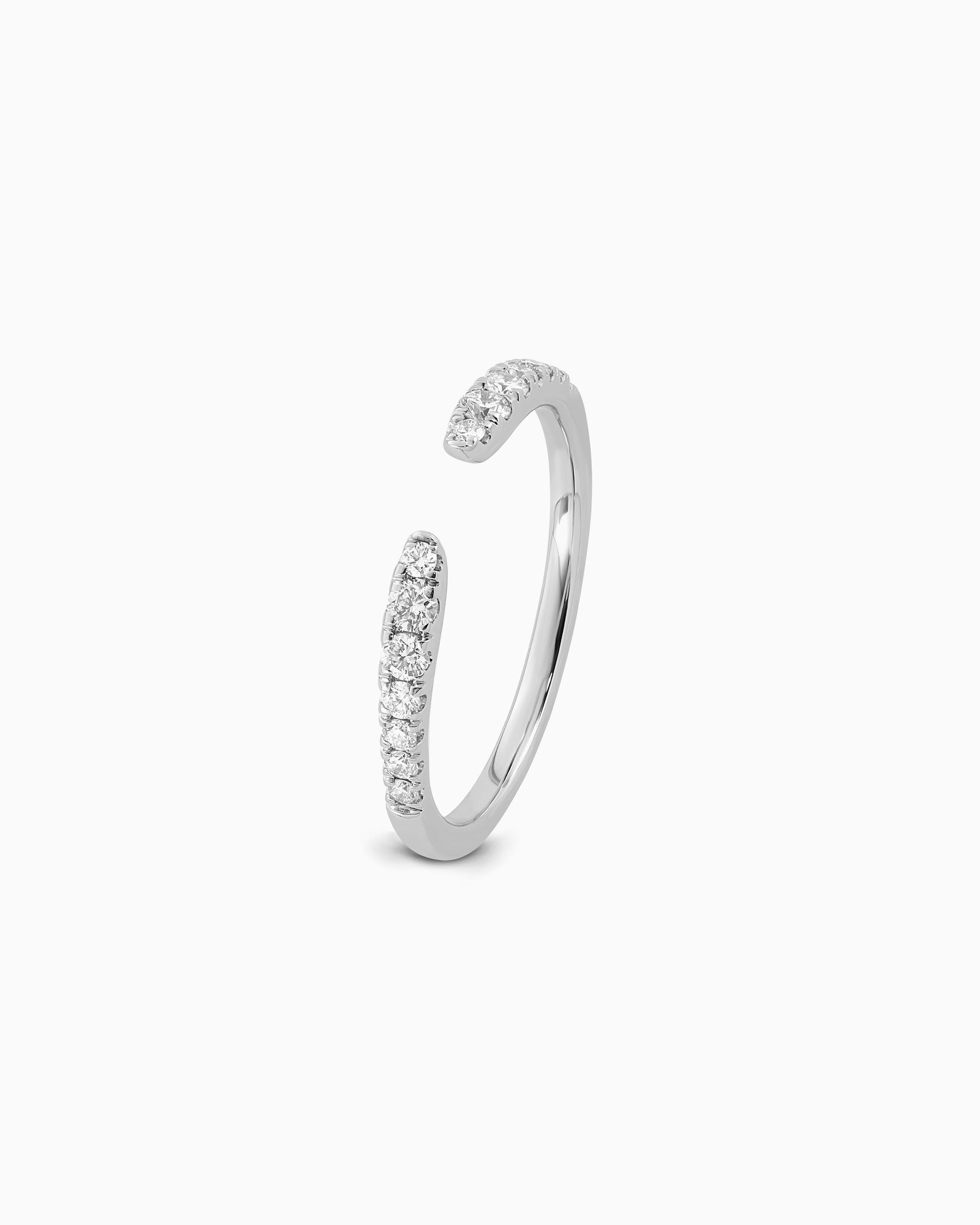 Signature 9K White Gold 0.24ct Lab Grown Diamond Open Ring