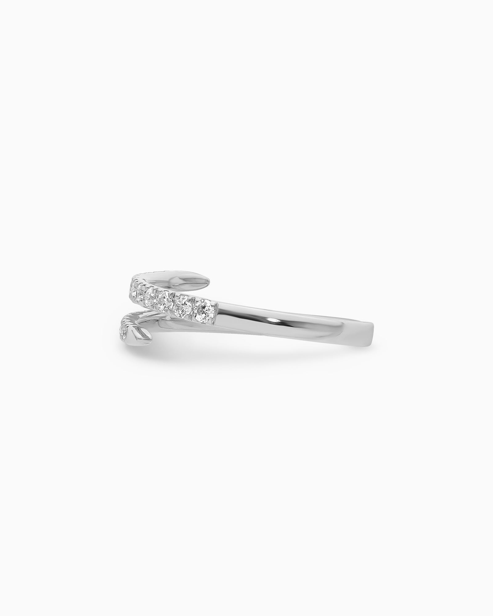 Signature 9K White Gold 0.40ct Lab Grown Diamond Spiral Ring