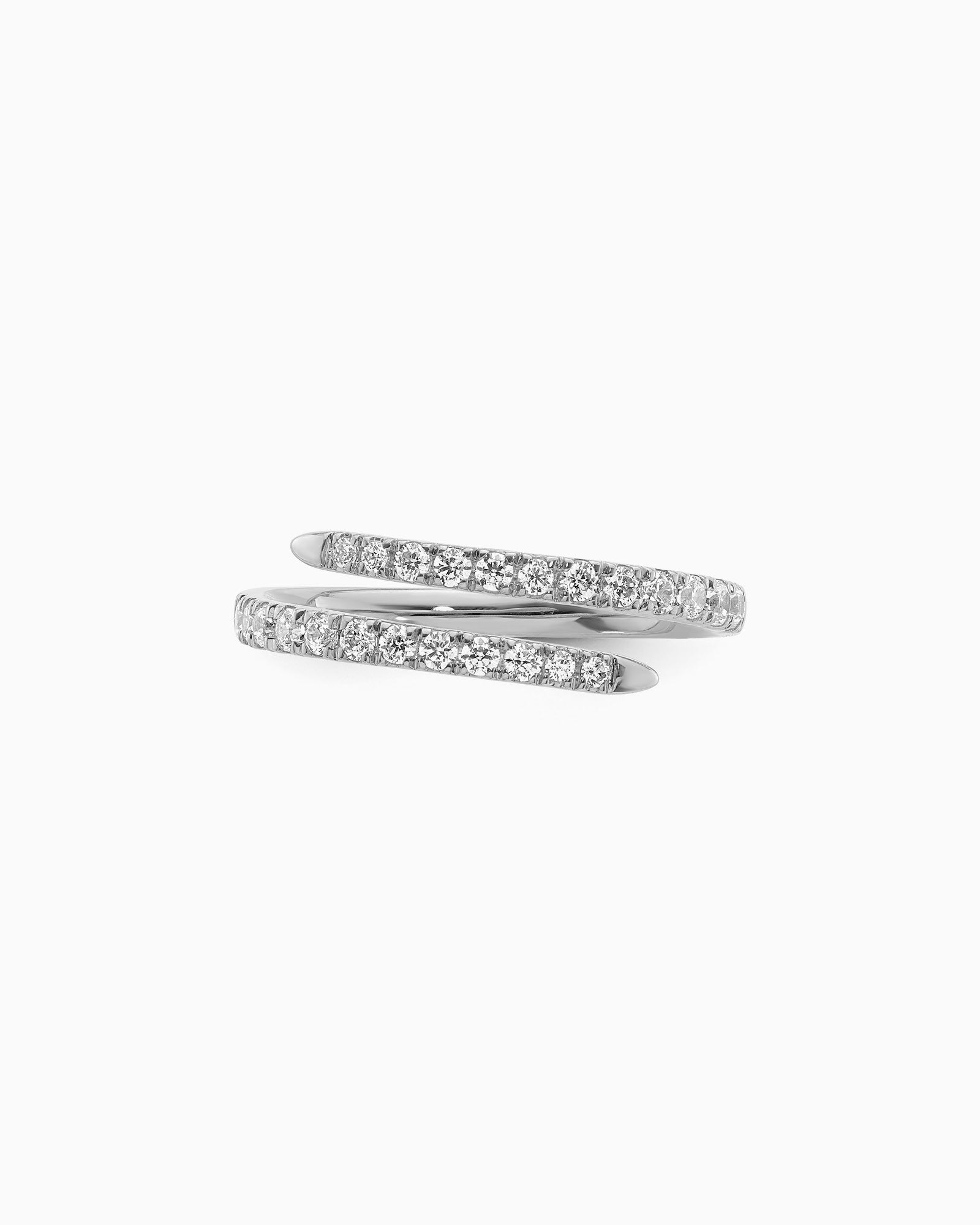 Signature 9K White Gold 0.40ct Lab Grown Diamond Spiral Ring