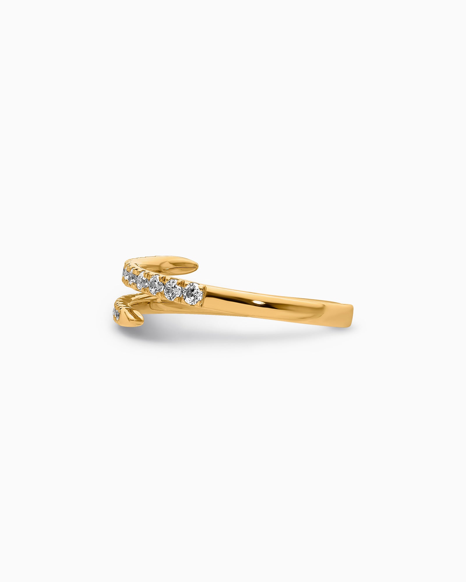 Signature 9K Gold 0.40ct Lab Grown Diamond Spiral Ring