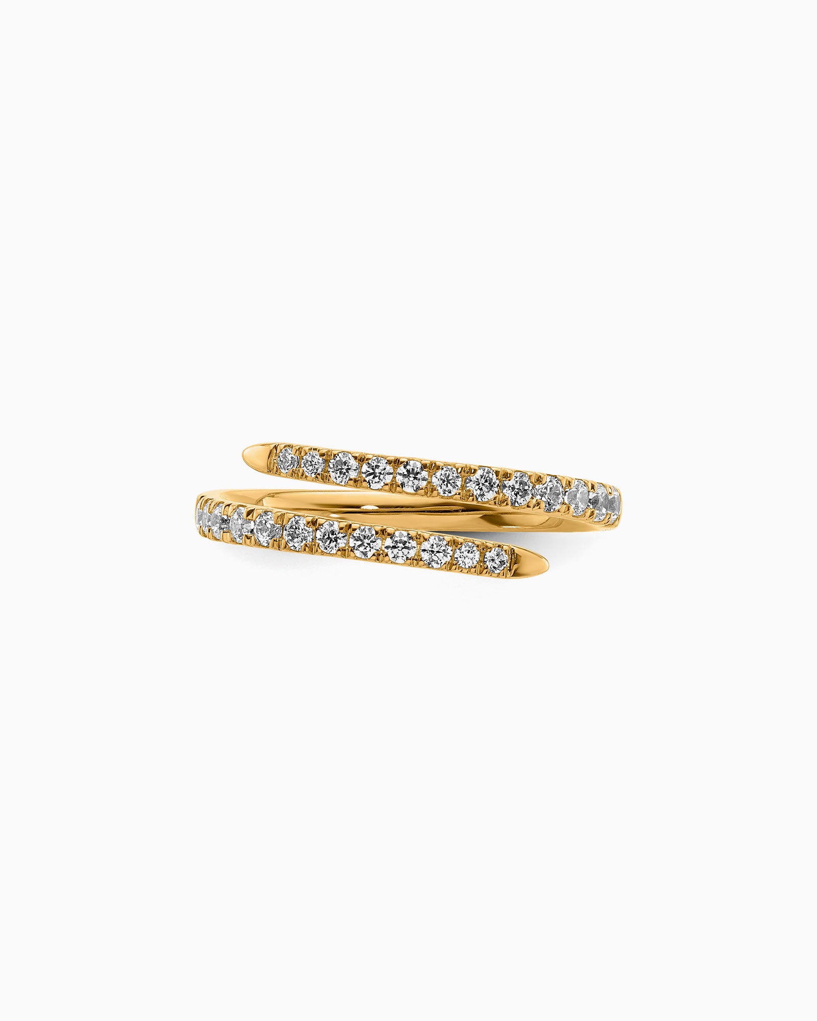 Signature 9K Gold 0.40ct Lab Grown Diamond Spiral Ring