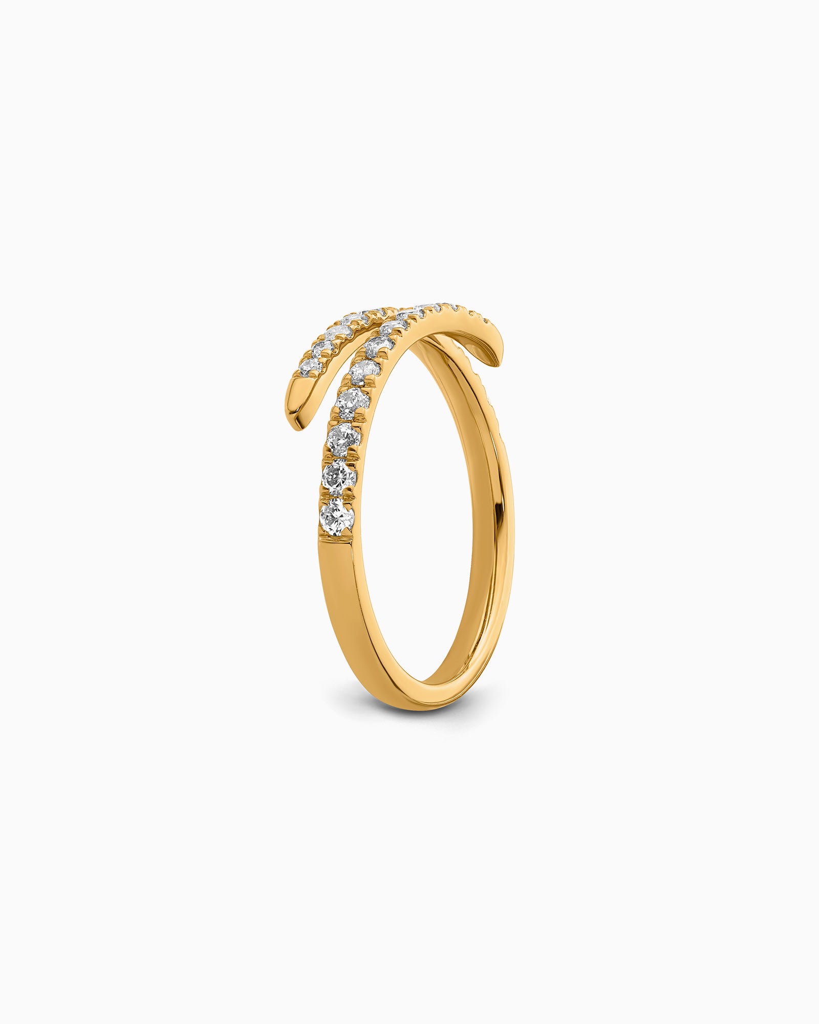 Signature 9K Gold 0.40ct Lab Grown Diamond Spiral Ring