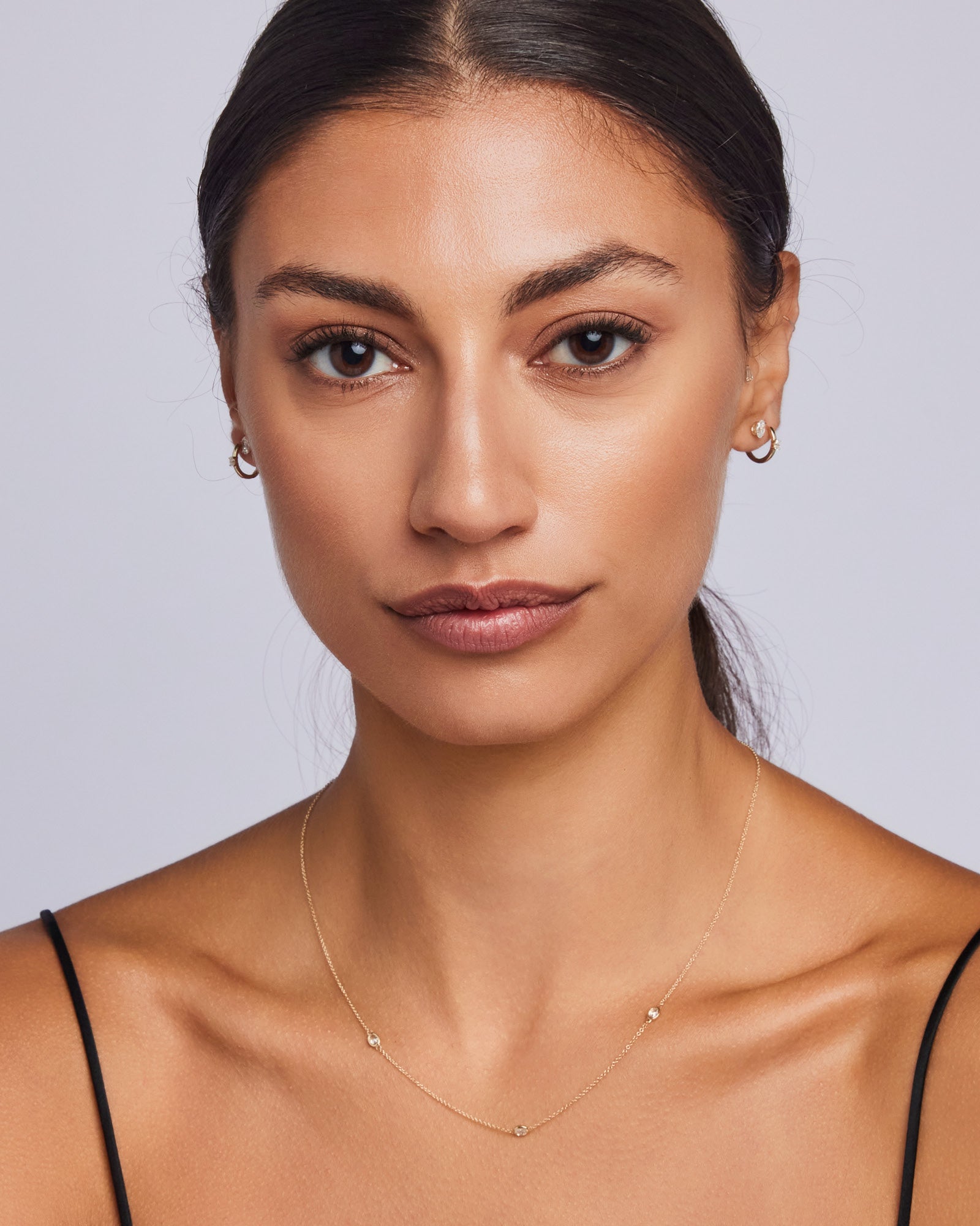 Signature 9K Gold 0.25ct Lab Grown Diamond Station Necklace