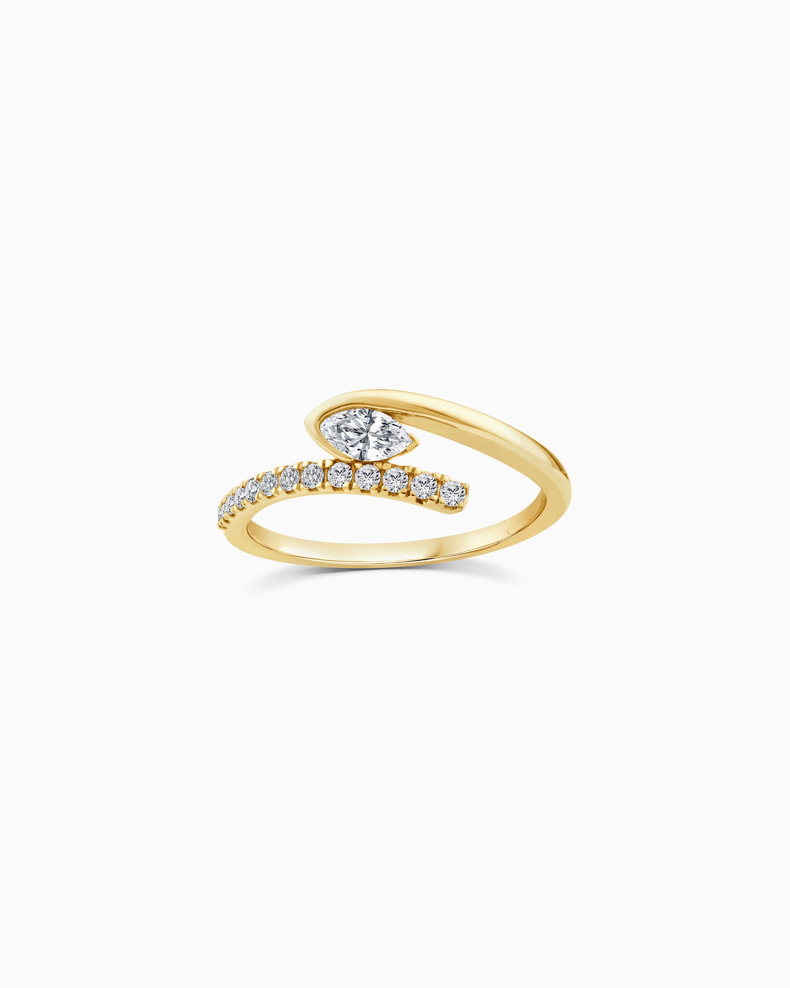 Radiance 9K Gold 0.33ct Marquise Lab Grown Diamond Ring