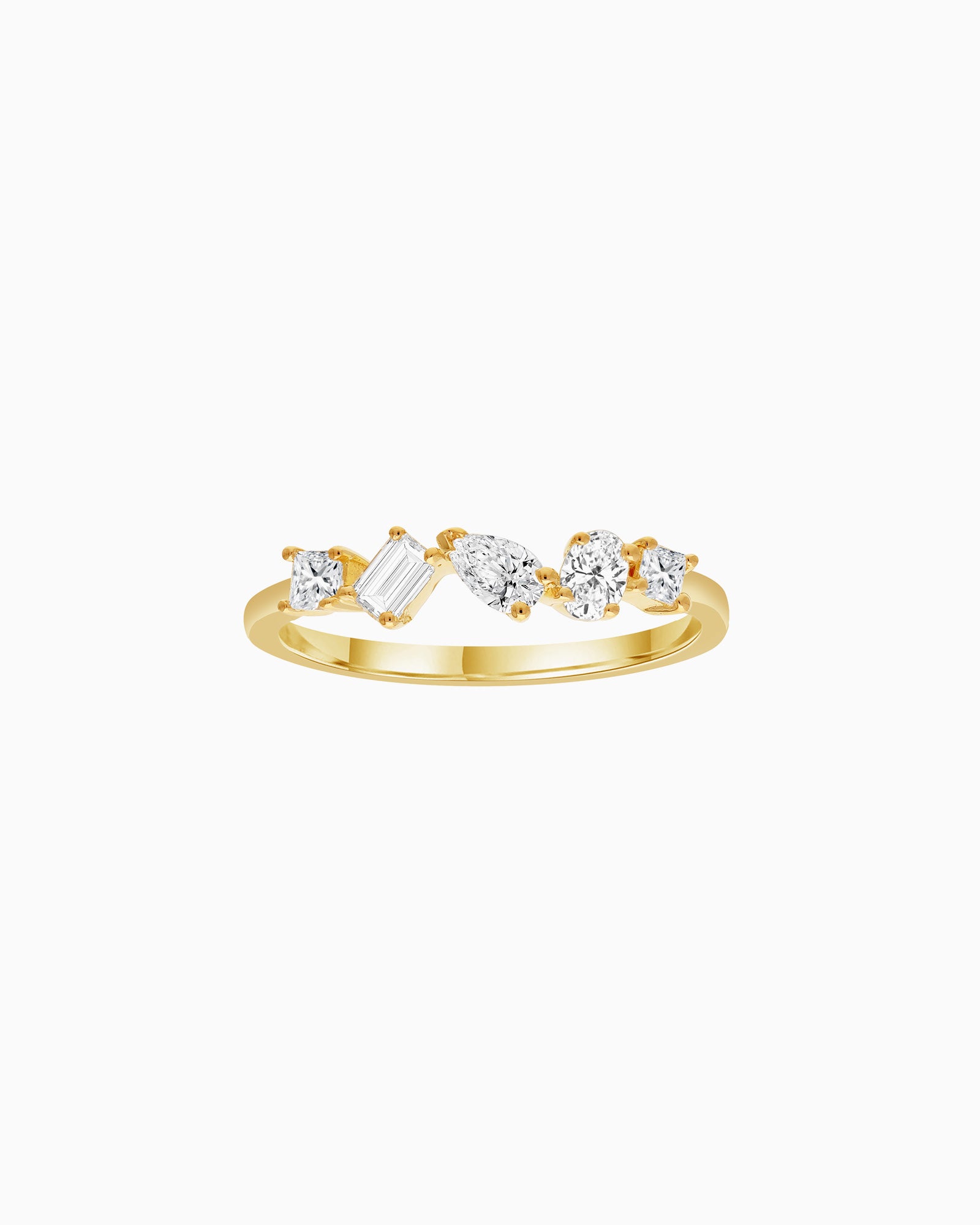 Radiance 9K Gold 0.45ct Multi Shape Lab Grown Diamond Ring