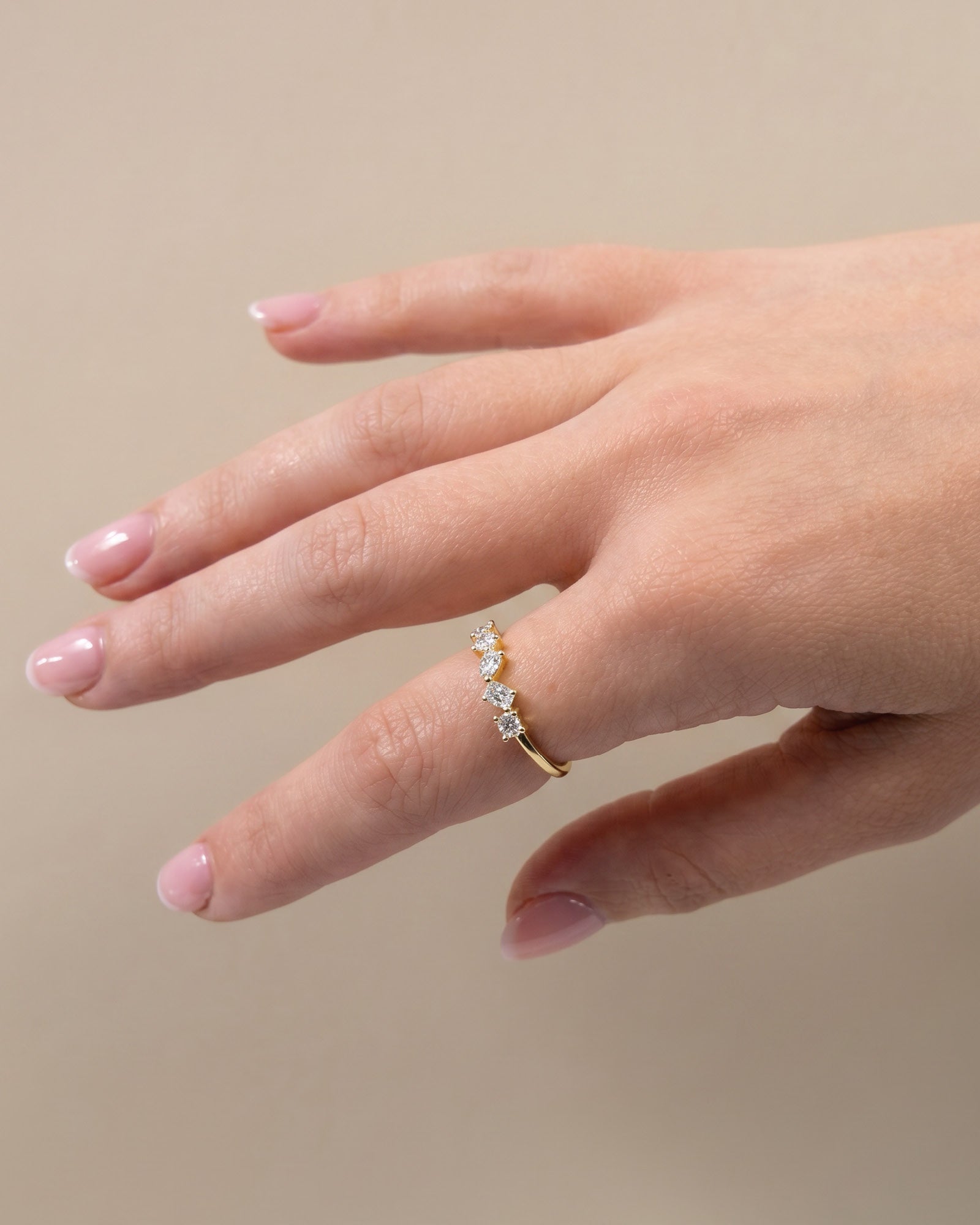 Radiance 9K Gold 0.45ct Multi Shape Lab Grown Diamond Ring — Zoe Olivia