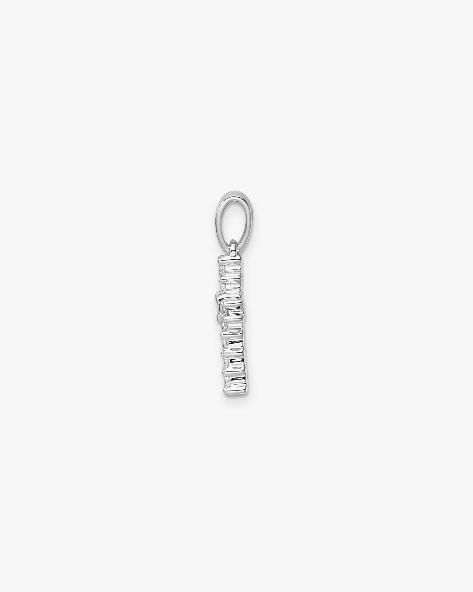 Memento 9K White Gold 0.10ct Lab Grown Diamond Cross Pendant