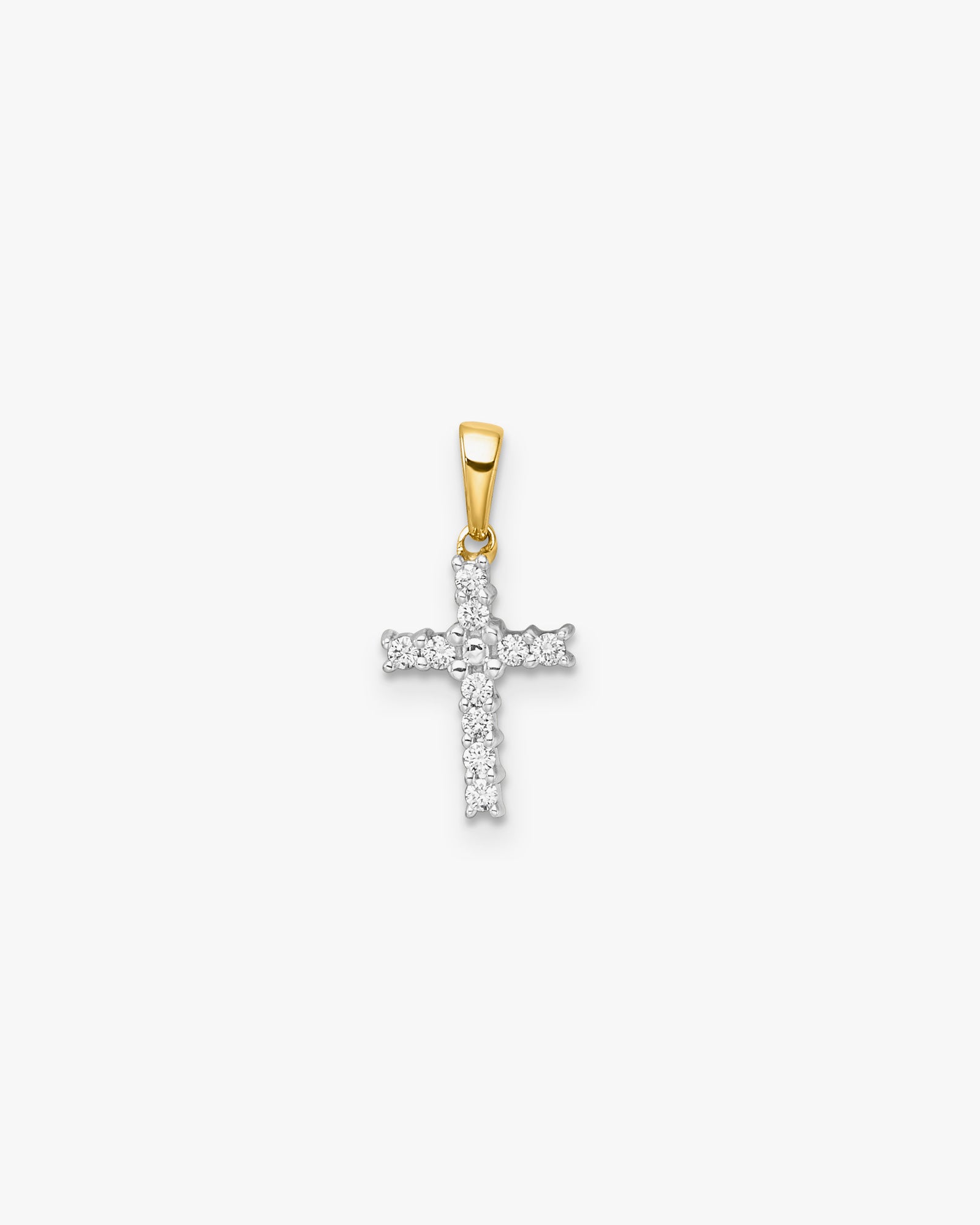 Memento 9K Gold 0.10ct Lab Grown Diamond Cross Pendant