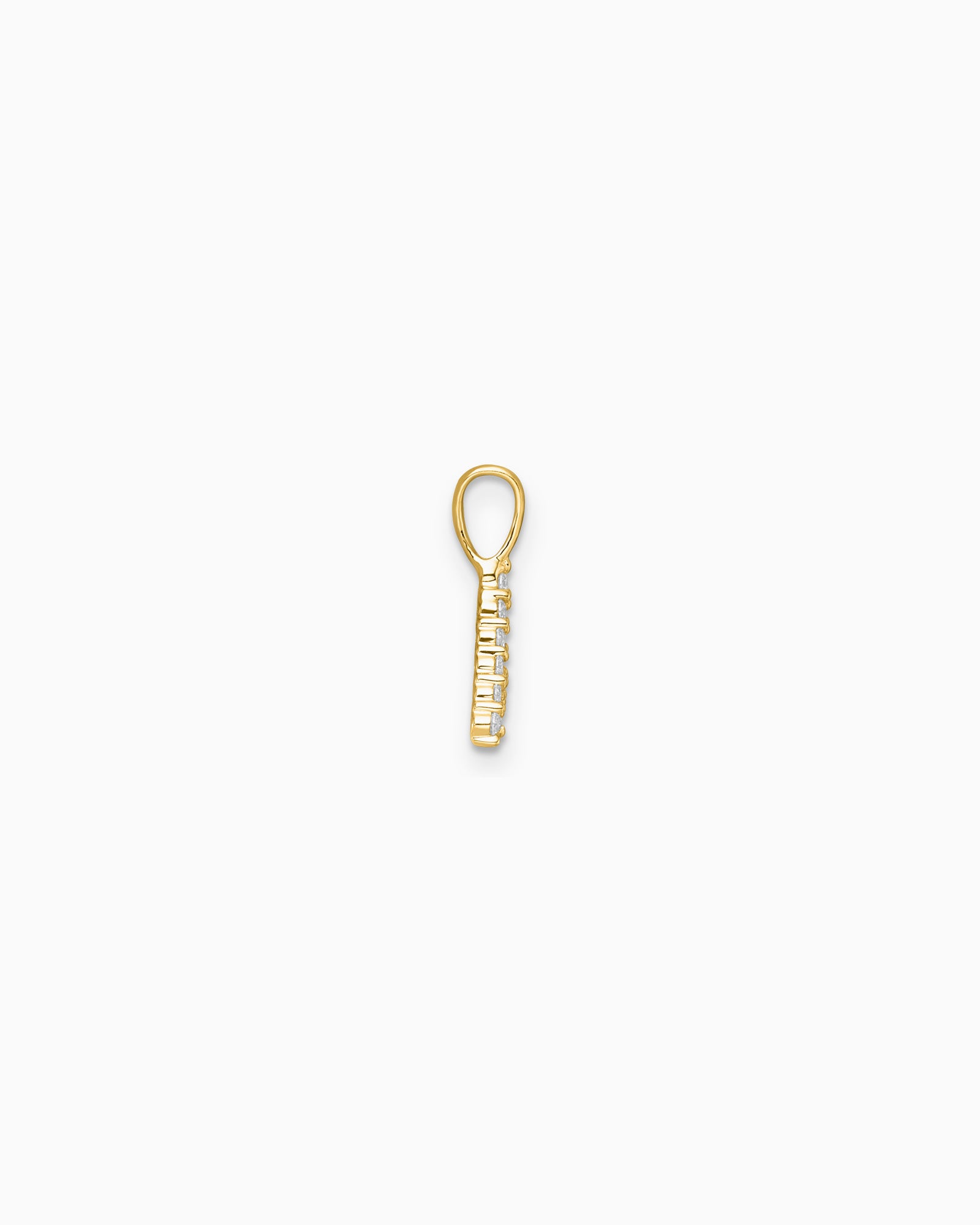 Imprint 9K Yellow Gold Lab Grown Diamond Initial Pendant