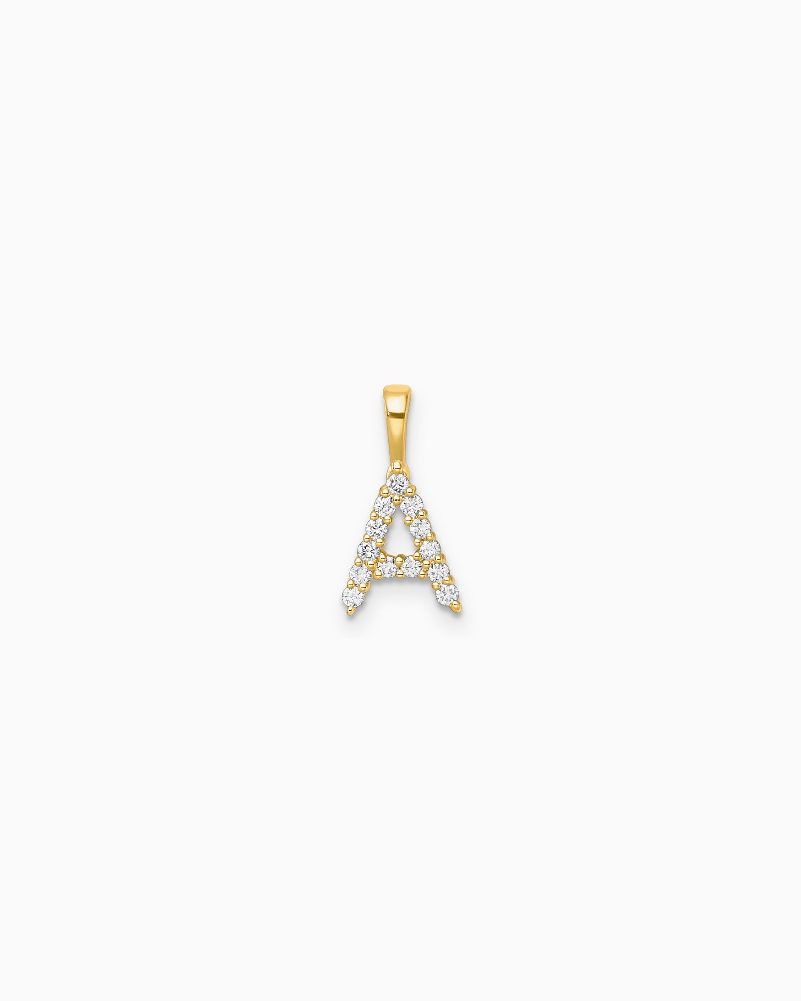 Imprint 9K Yellow Gold Lab Grown Diamond Initial Pendant