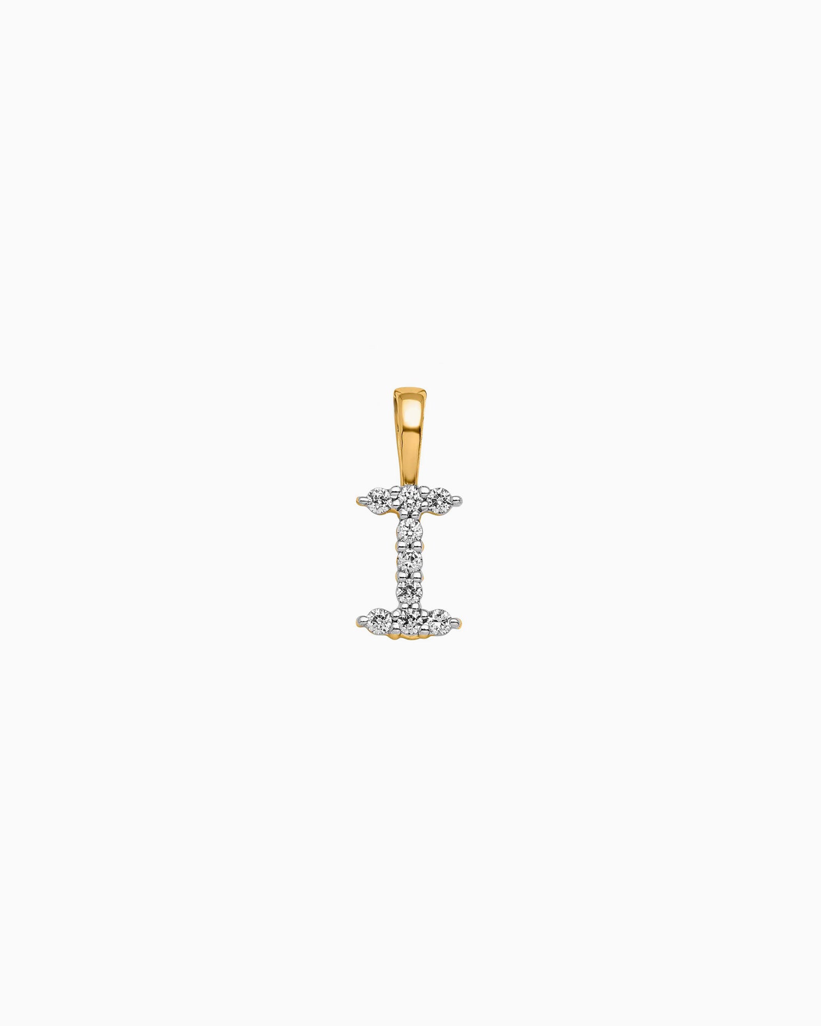 Imprint 9K Yellow Gold Lab Grown Diamond Initial Pendant