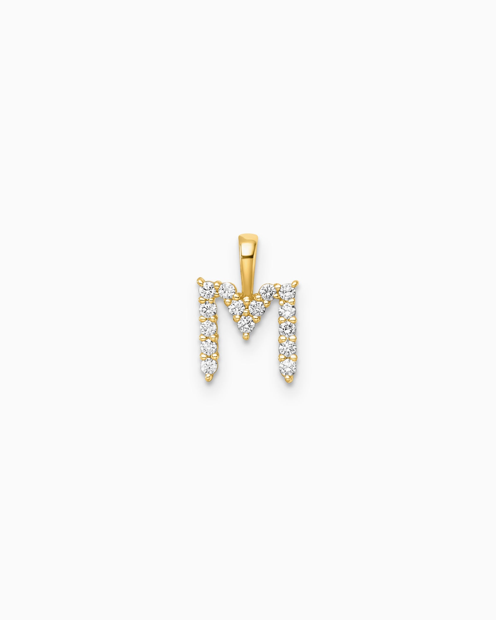 Imprint 9K Yellow Gold Lab Grown Diamond Initial Pendant