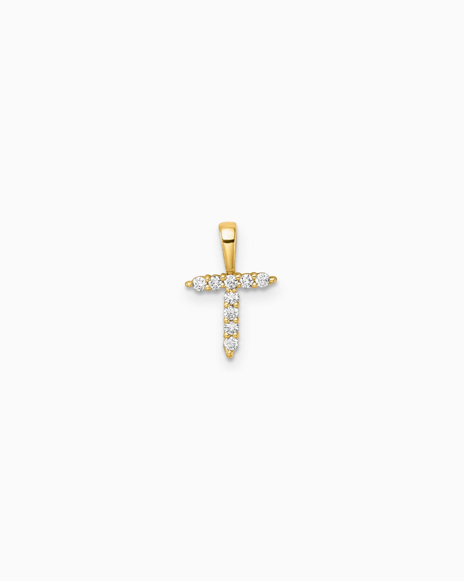 Imprint 9K Yellow Gold Lab Grown Diamond Initial Pendant