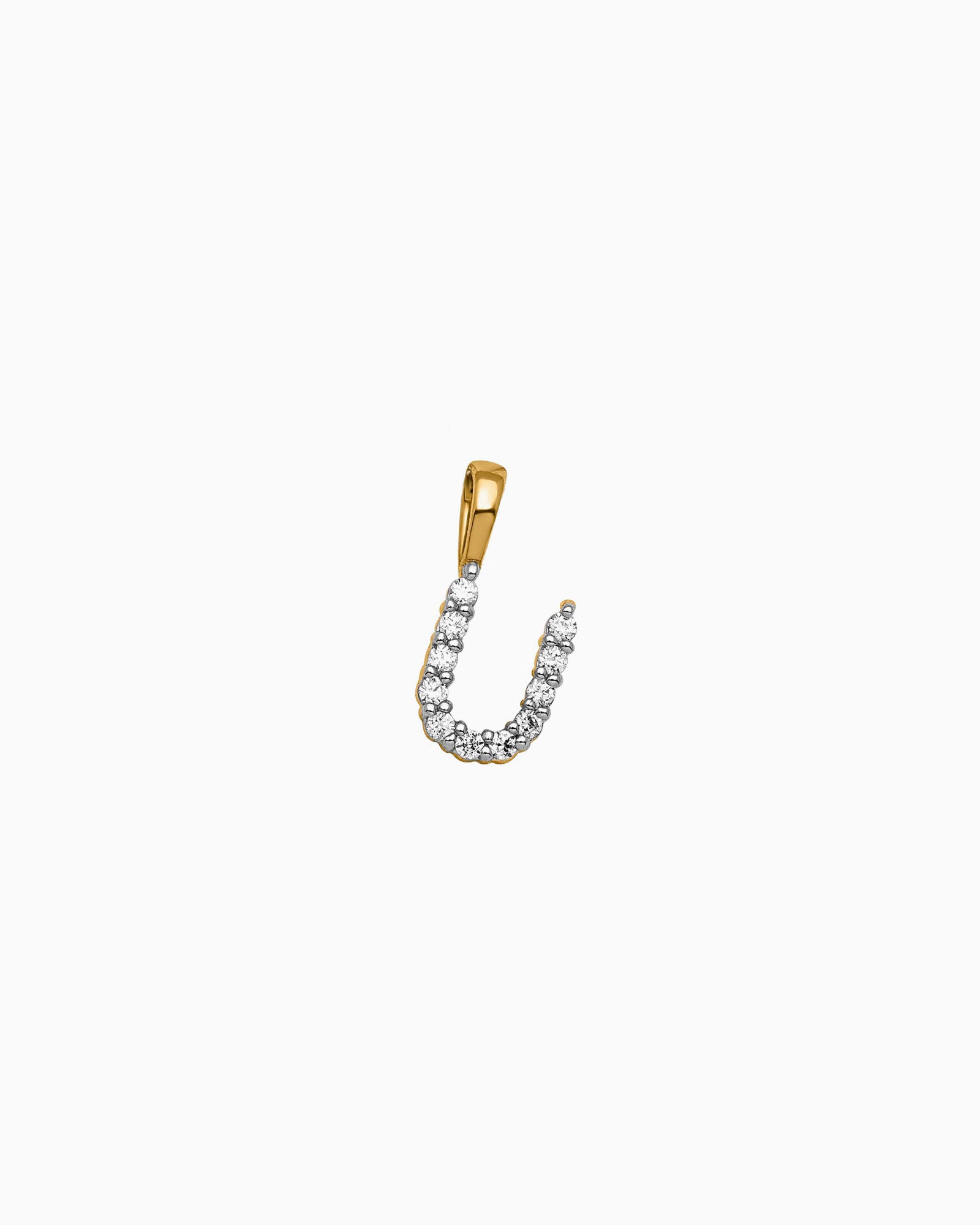 Imprint 9K Yellow Gold Lab Grown Diamond Initial Pendant