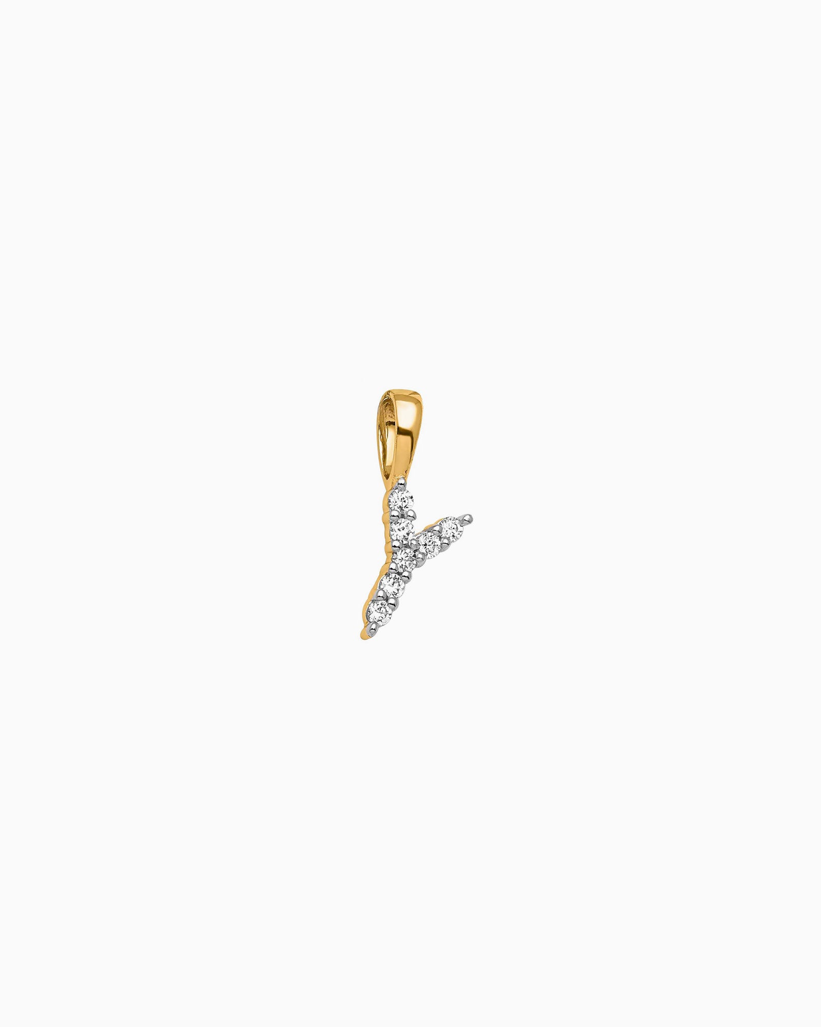Imprint 9K Yellow Gold Lab Grown Diamond Initial Pendant