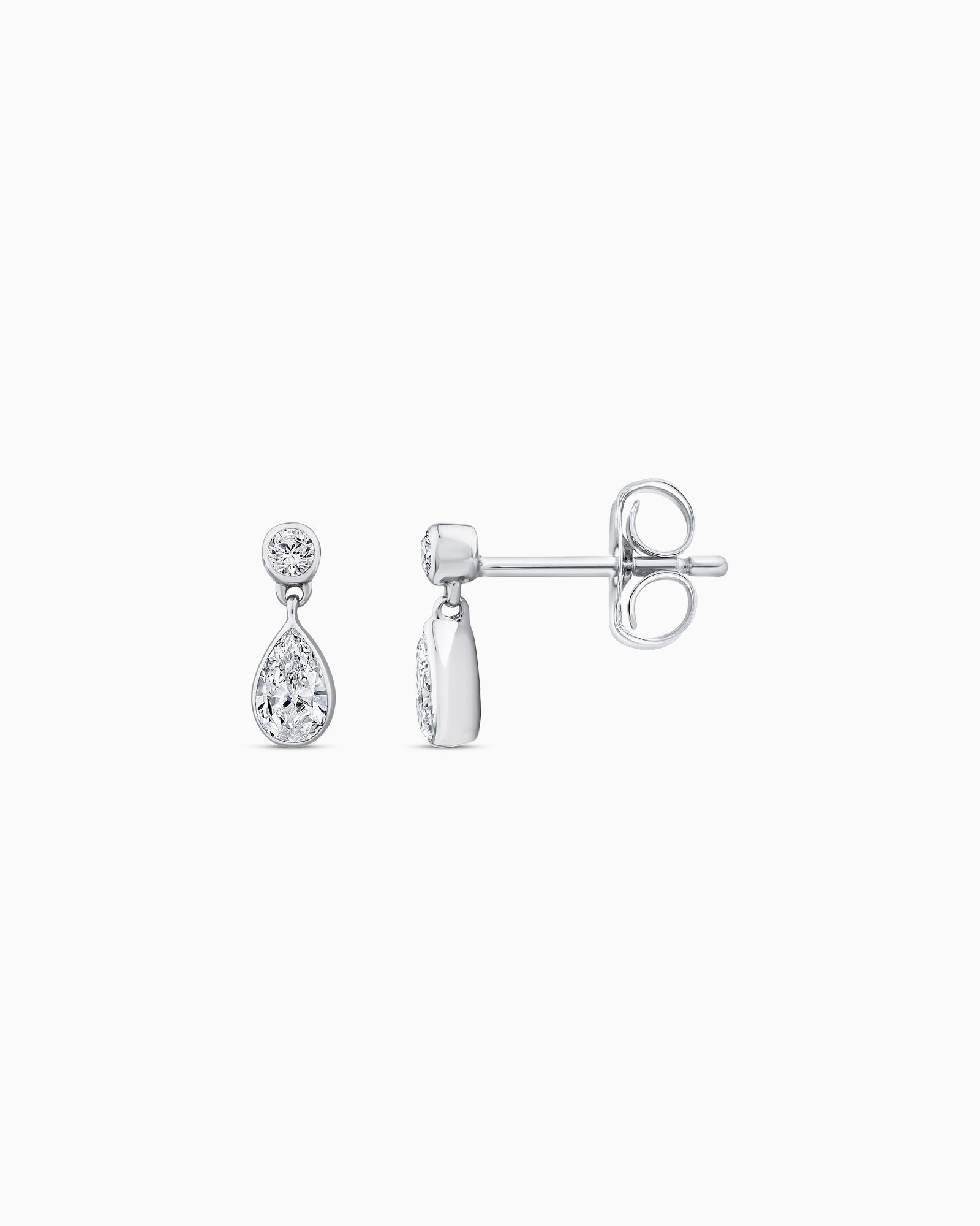 Radiance 9K White Gold 0.33ct Pear Lab Grown Diamond Drop Earrings