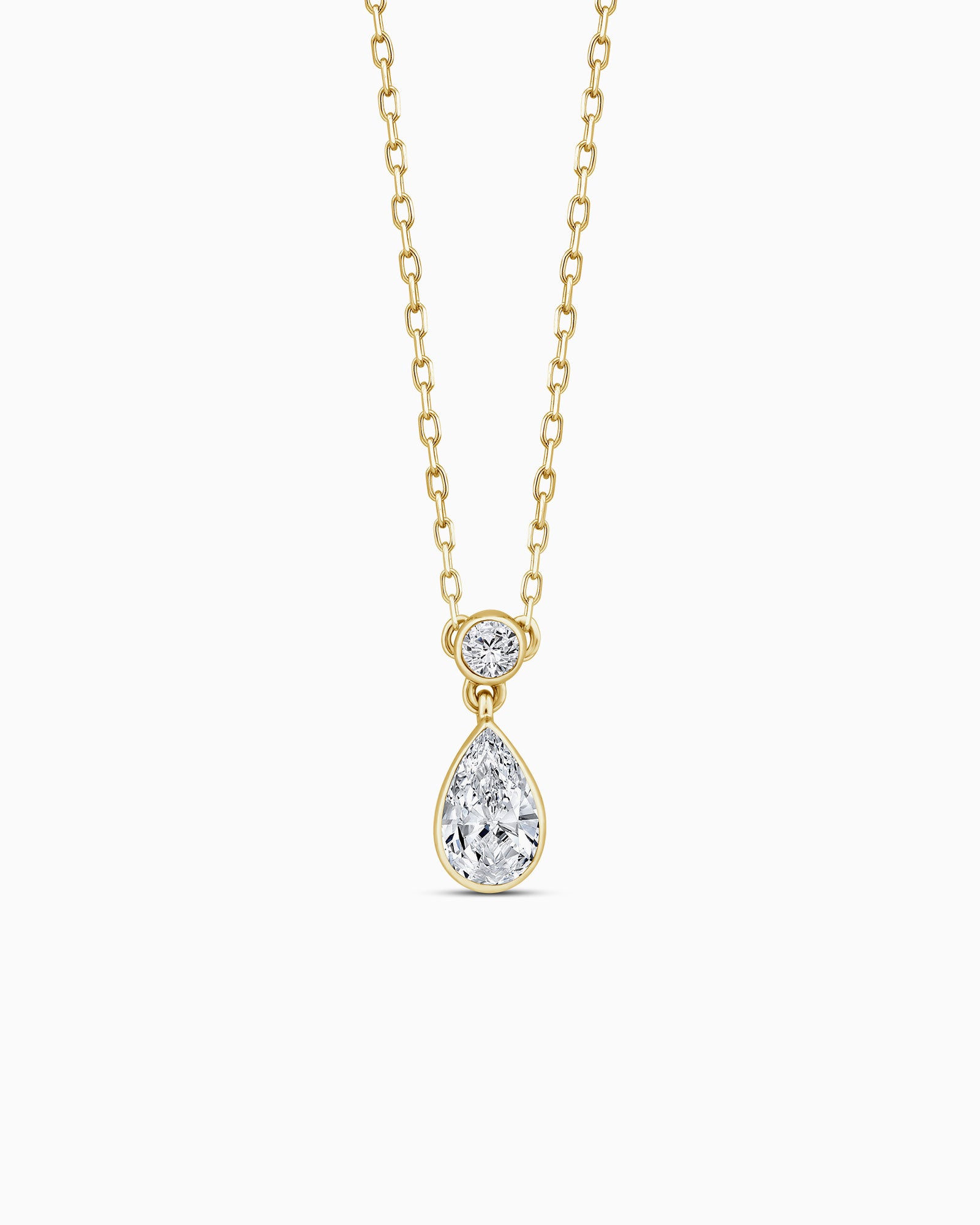 Radiance 9K Gold 0.25ct Pear Lab Grown Diamond Drop Necklace