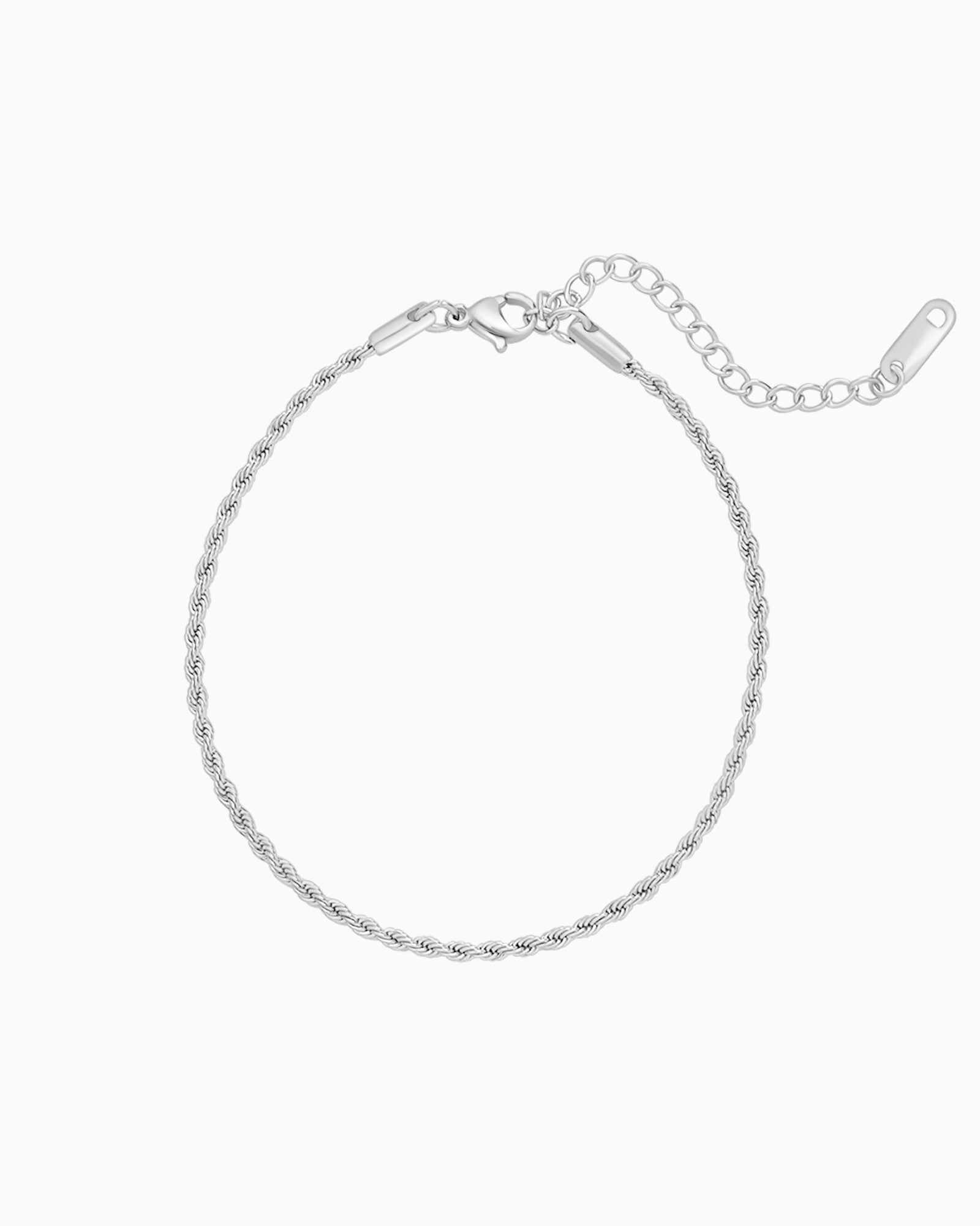 Essentials Twisted Rope Chain Anklet | Zoe Olivia Jewellery Australia