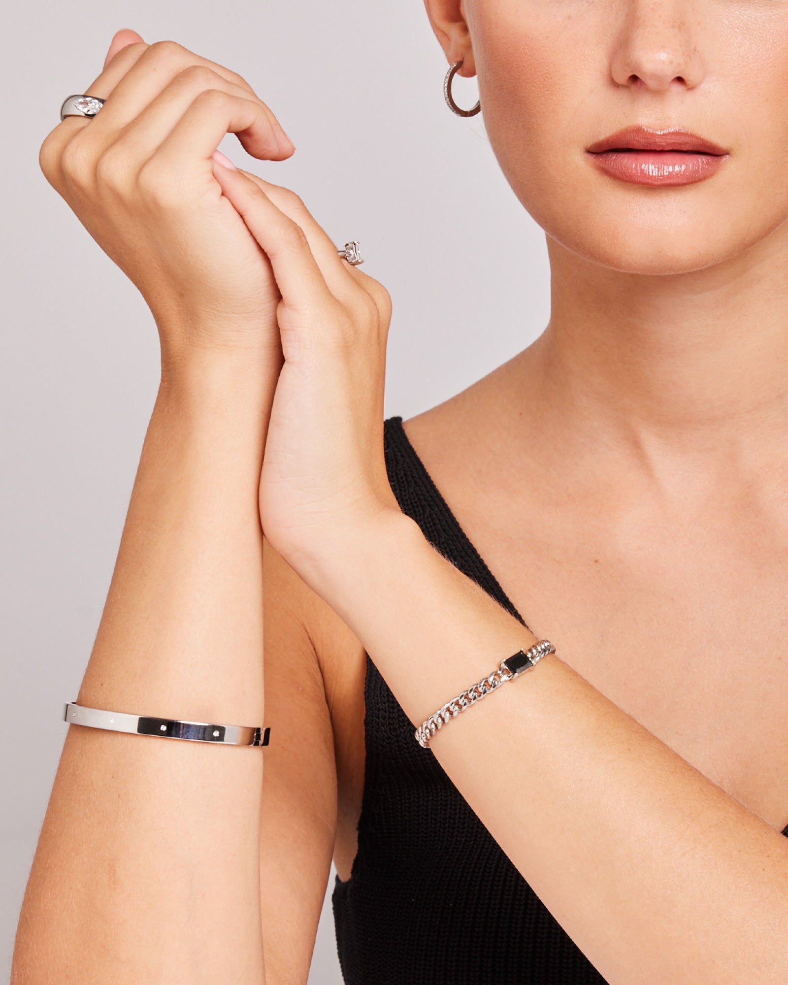 Aurora Cubic Zirconia Curb Link Bracelet | Zoe Olivia Jewellery Australia